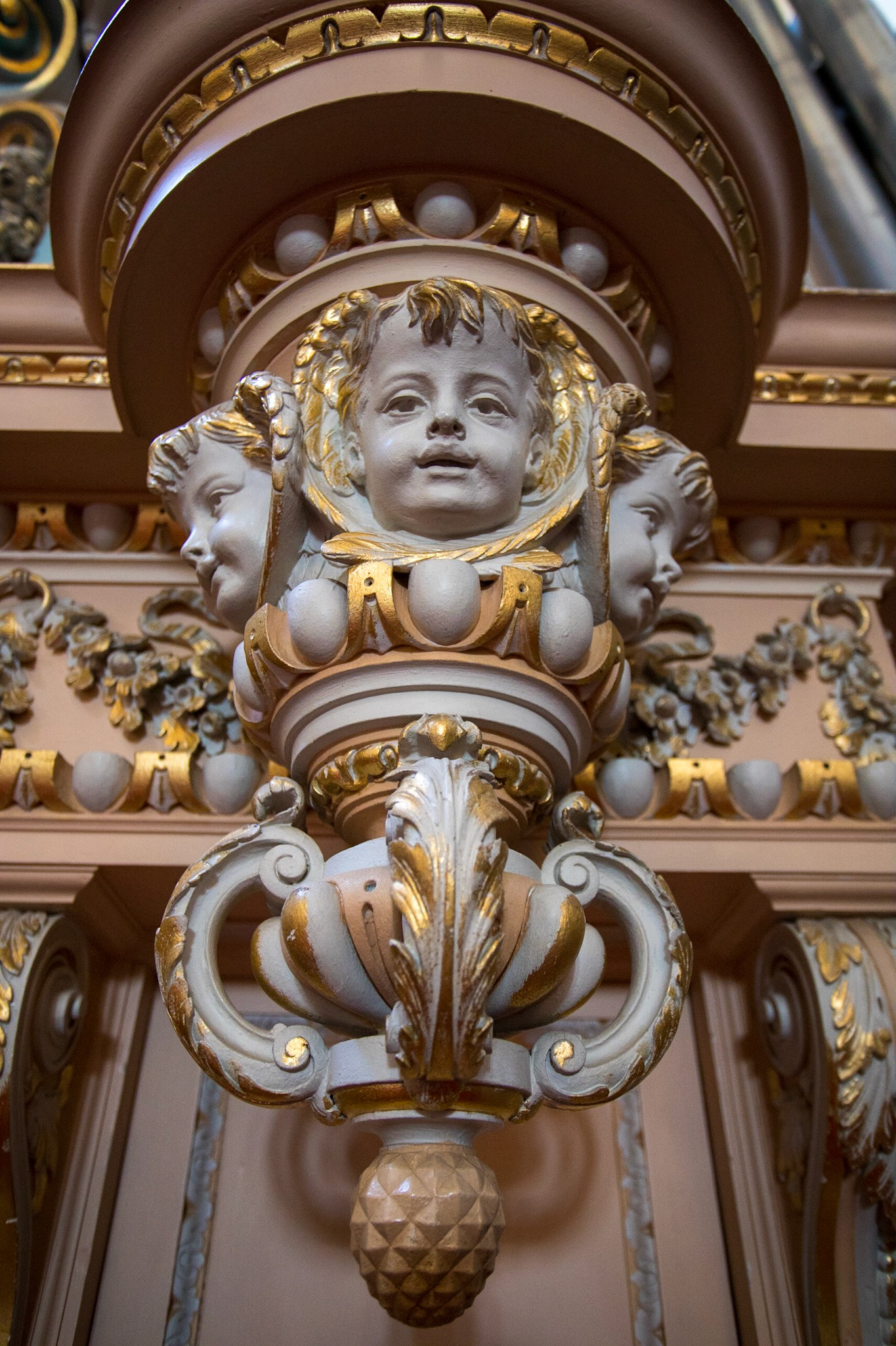 Detail on an organ