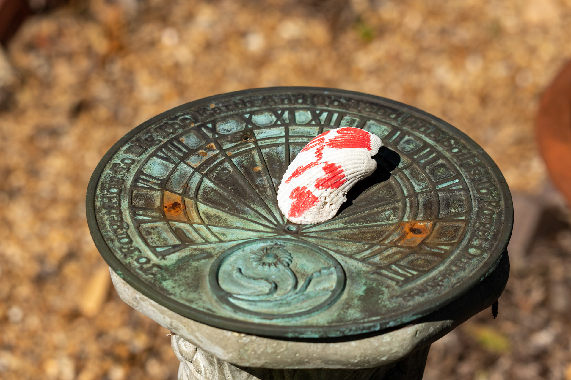 Sundial and Painted Shell