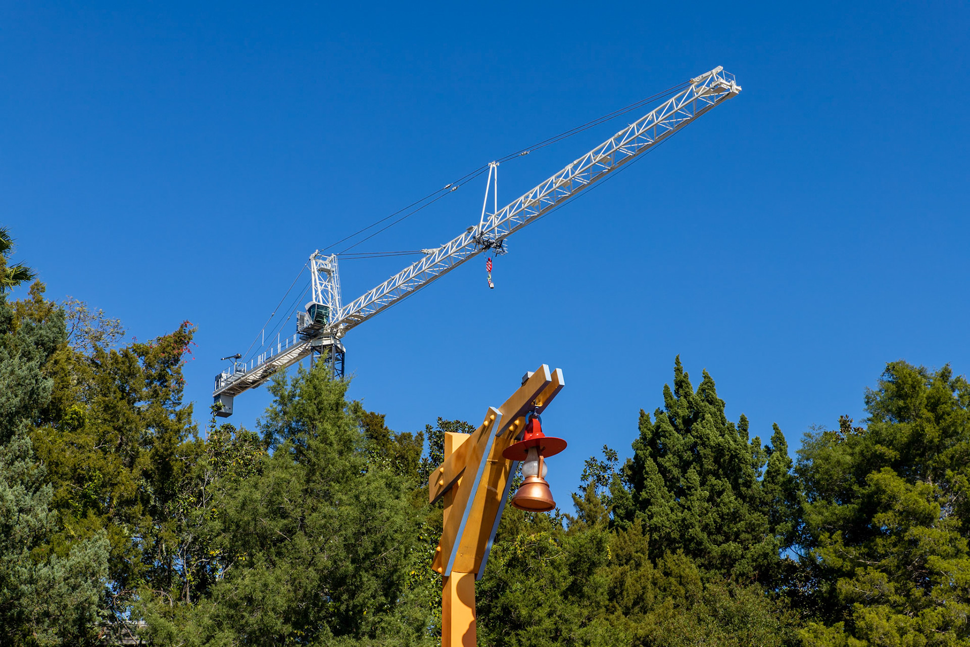 I liked the juxtaposition of the crane and the light fixture at Toon Lagoon.