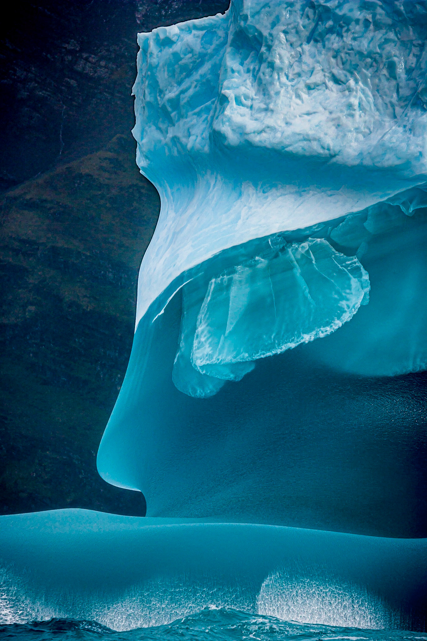 October 22, 2019Blue iceberg in the Bransfield Strait, Antarctica. The ancient glacial blue ice is estimated to be as much as 20,000-30,000 years old. The reason for the blue ice is that all of the air (that makes ice white) is compressed out of the water.
