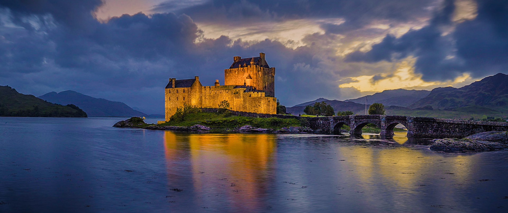 October 15, 2019Eilean Donan Castle overlooking the Isle of Sky. Located just outside the village of Dornie, Kyle Of Lochalsh, Inverness-shire, Scottland.