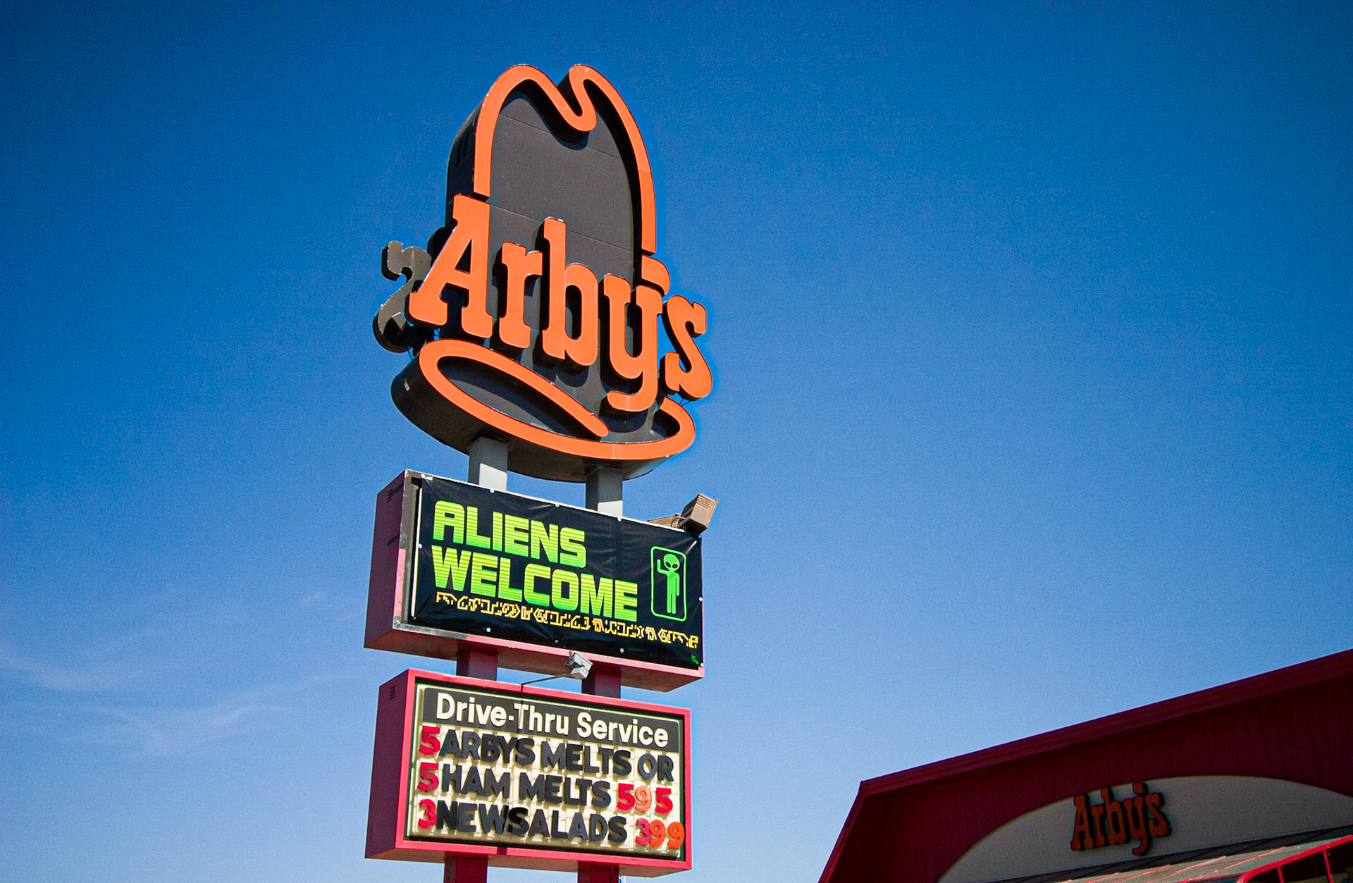 May 27, 2020Arby's in Roswell, NM. Aliens are welcome here...