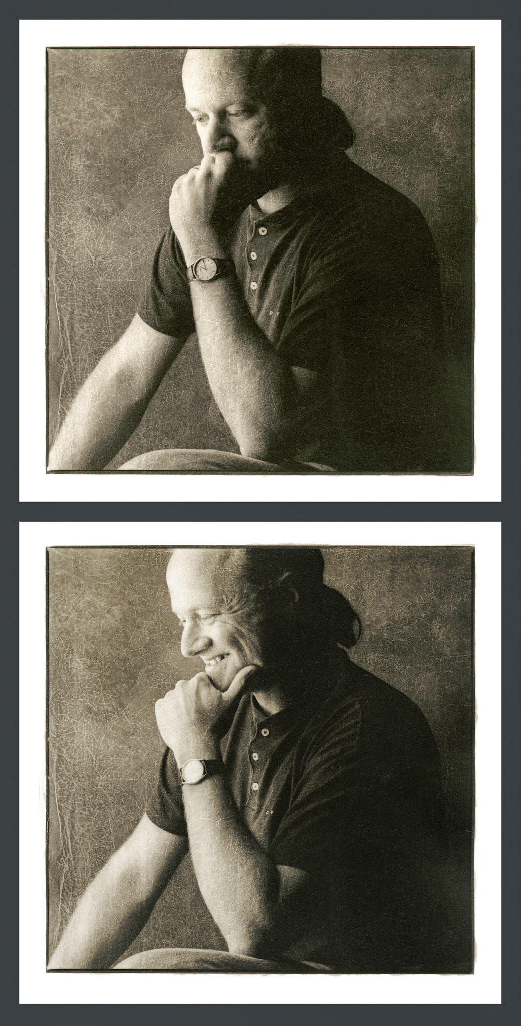 March 27, 2021For my 100th post to TVC...Two faces of Carl Coreydiptych;Serious,Not Serious.