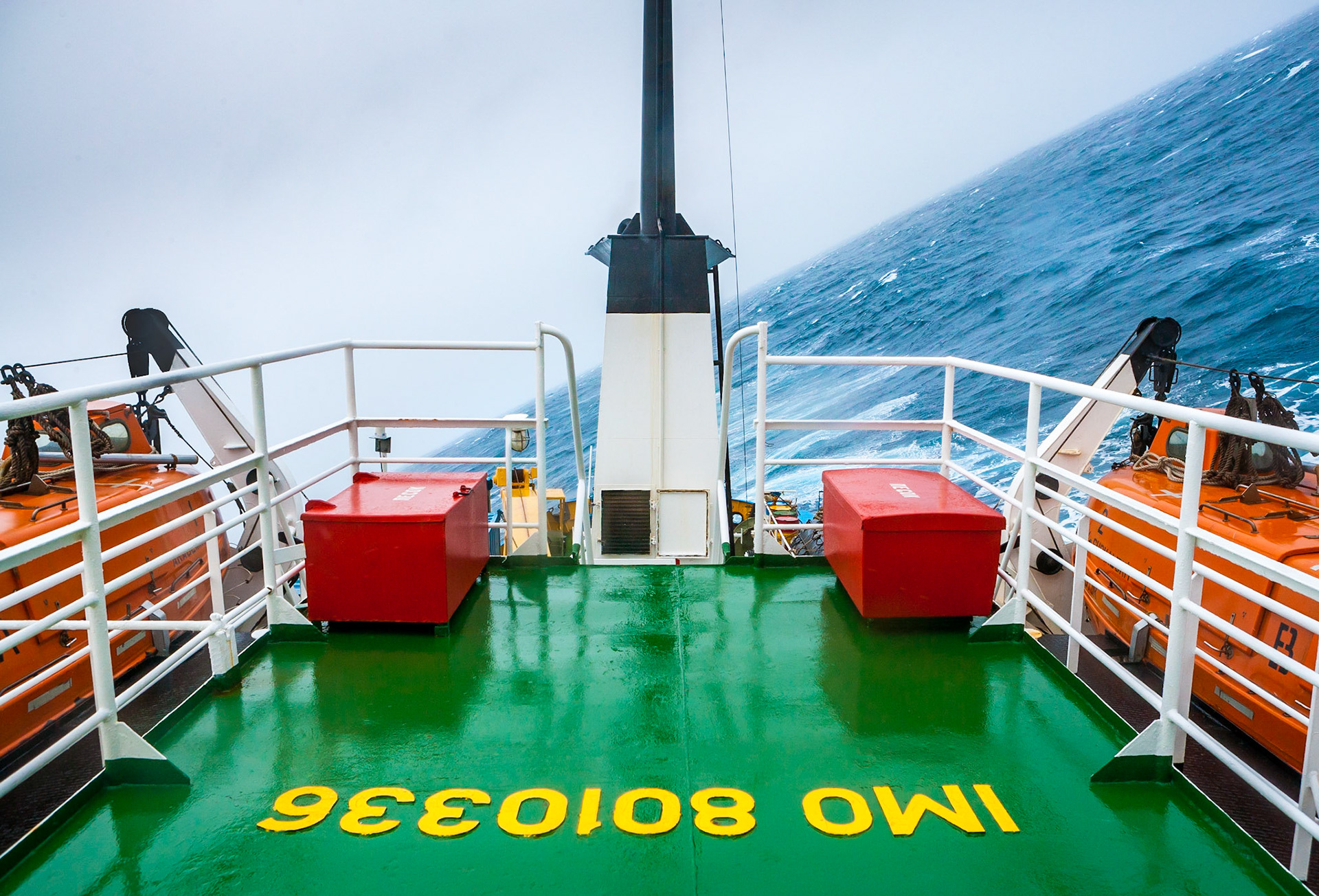 February 16, 2020Yes, you are seeing this right...taken as our group of intrepid photographers were crossing the Drake Passage on our way to Antarctica. They say it can be a "Drake Lake" meaning not very rough or "Drake Rock &amp; Roll". We got the rock &amp; roll and we loved it! I was out on deck with my room mate Seth Resnick. We kinda got yelled at for being on deck when it was so rough. But the expedition leader said don't go on deck when the main outer hatches on the doors were dogged. Well, we were on the port side (leeward) and our hatch was open, so we went out on deck. Kinda scary/thrilling but we got some interesting shots.