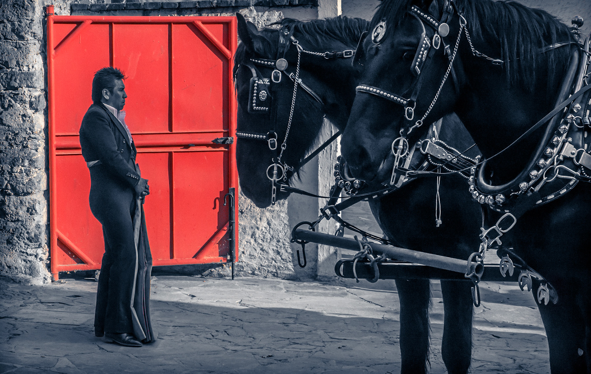 April 21, 2020Bull fighter waiting for his turn at Plaza de Toros San Miguel de Allende, Mexico.
