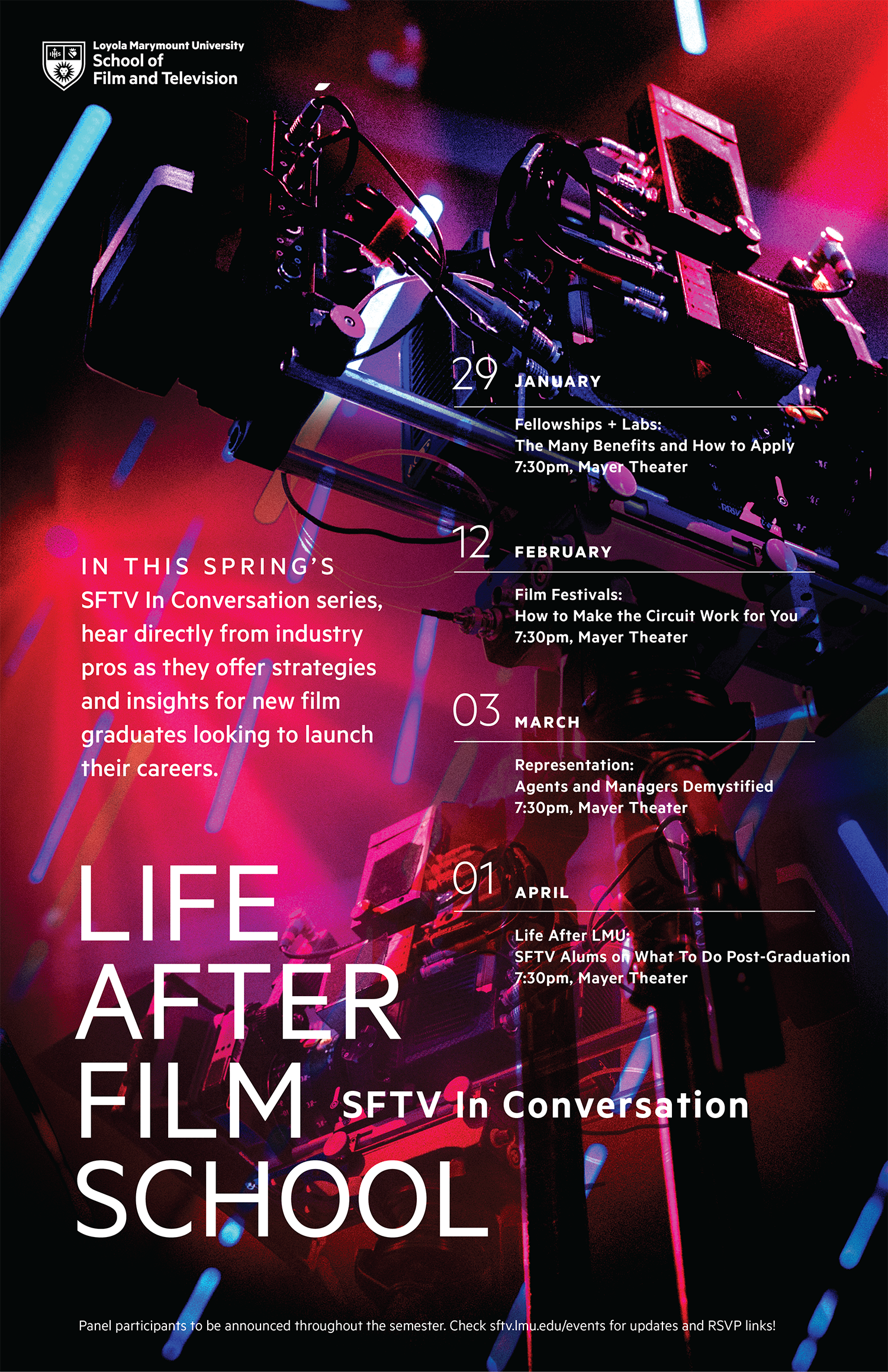 LMU FILM SCHOOL LECTURE POSTER CONCEPTS