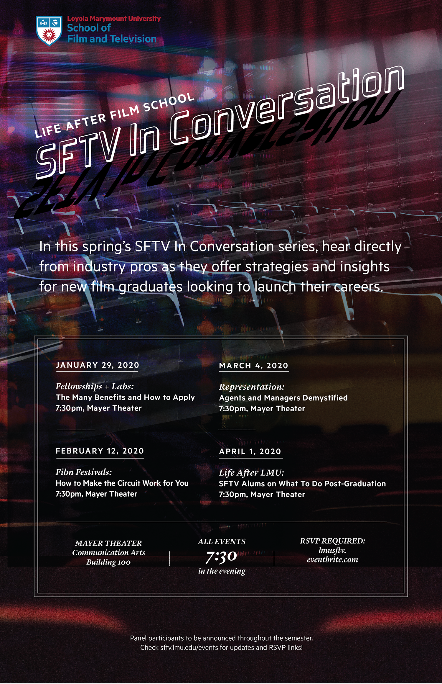 LMU FILM SCHOOL LECTURE POSTER CONCEPTS