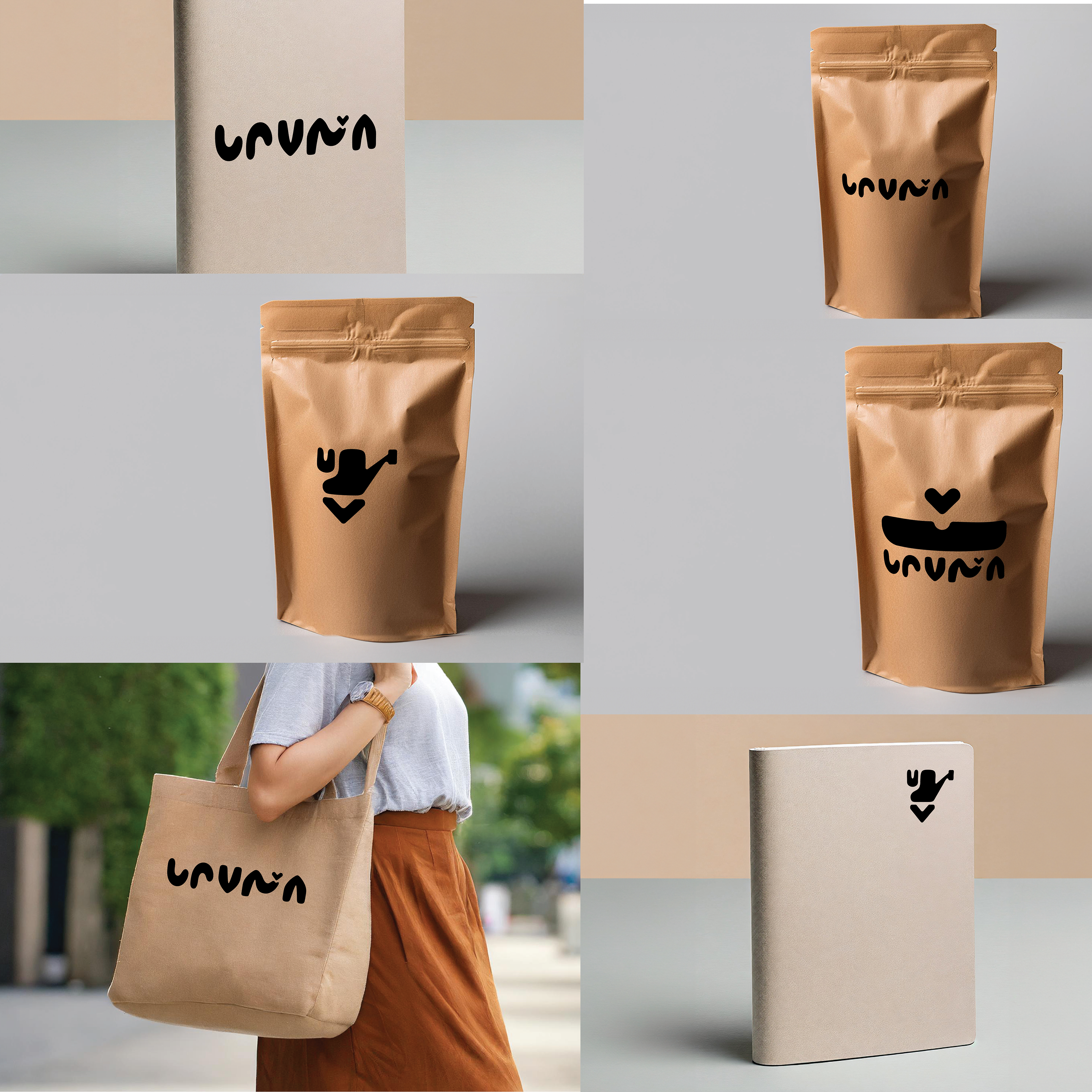 mockups: initial custom typography and icon..