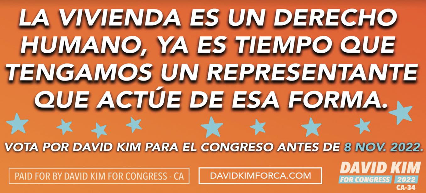 Billboard for David Kim 2022 Campaign