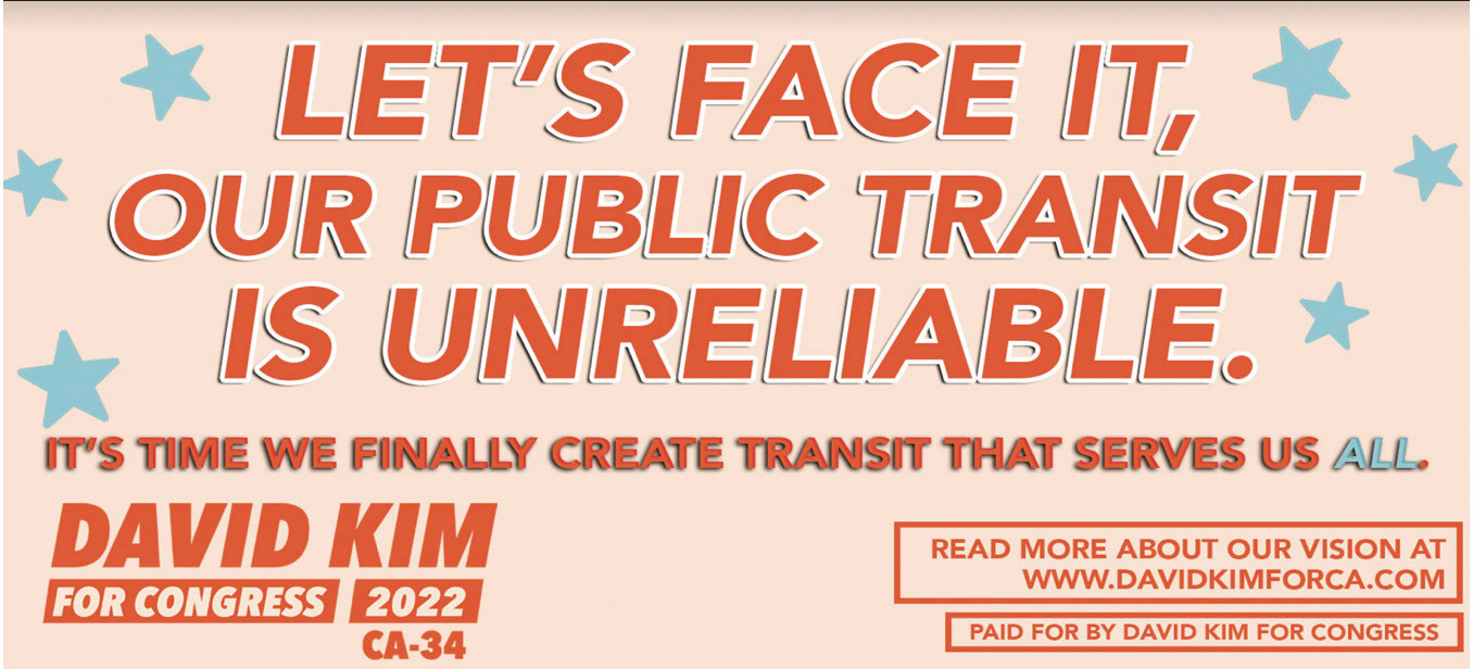 Billboard for David Kim 2022 Campaign