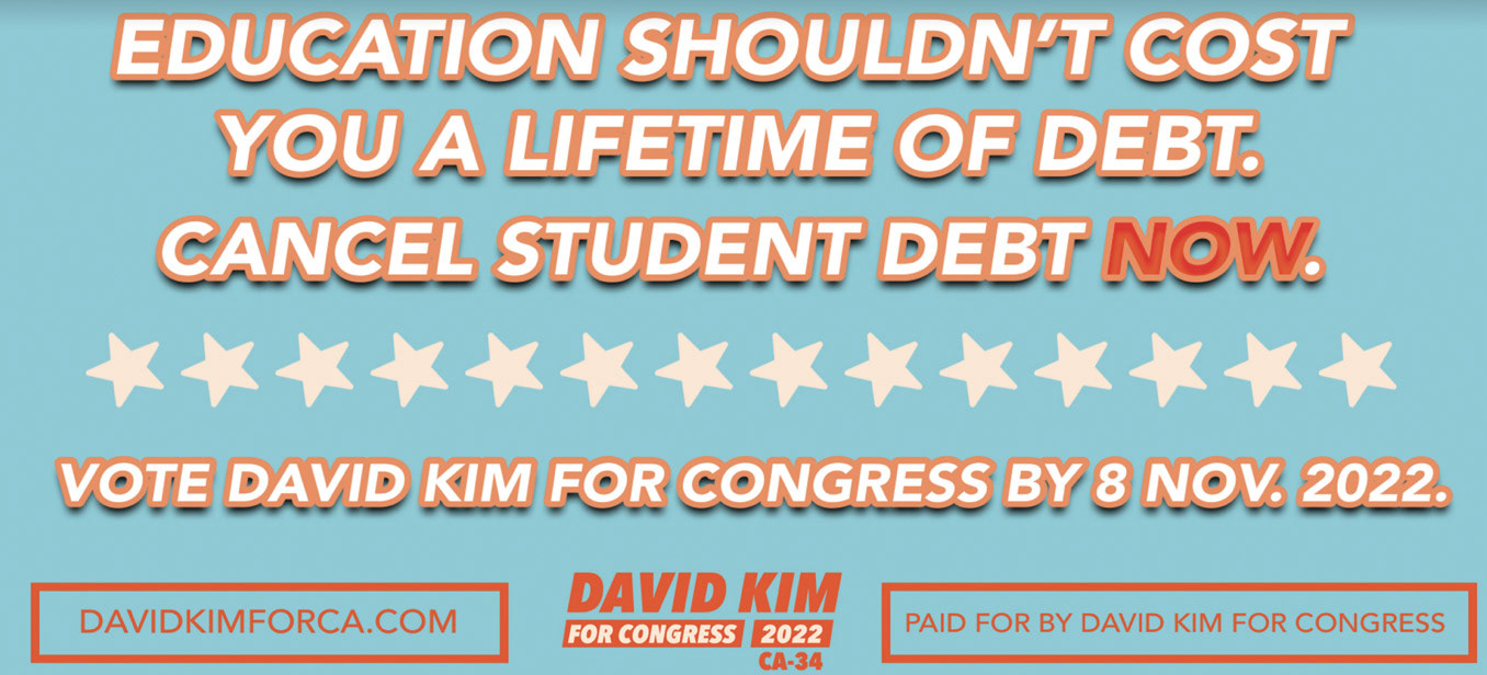 Billboard for David Kim 2022 Campaign