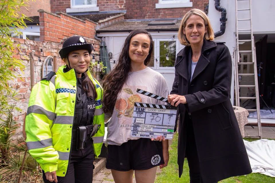 Filming Good Grief. Photo credit: Jane Louise Webb / Beau-Louise Photography