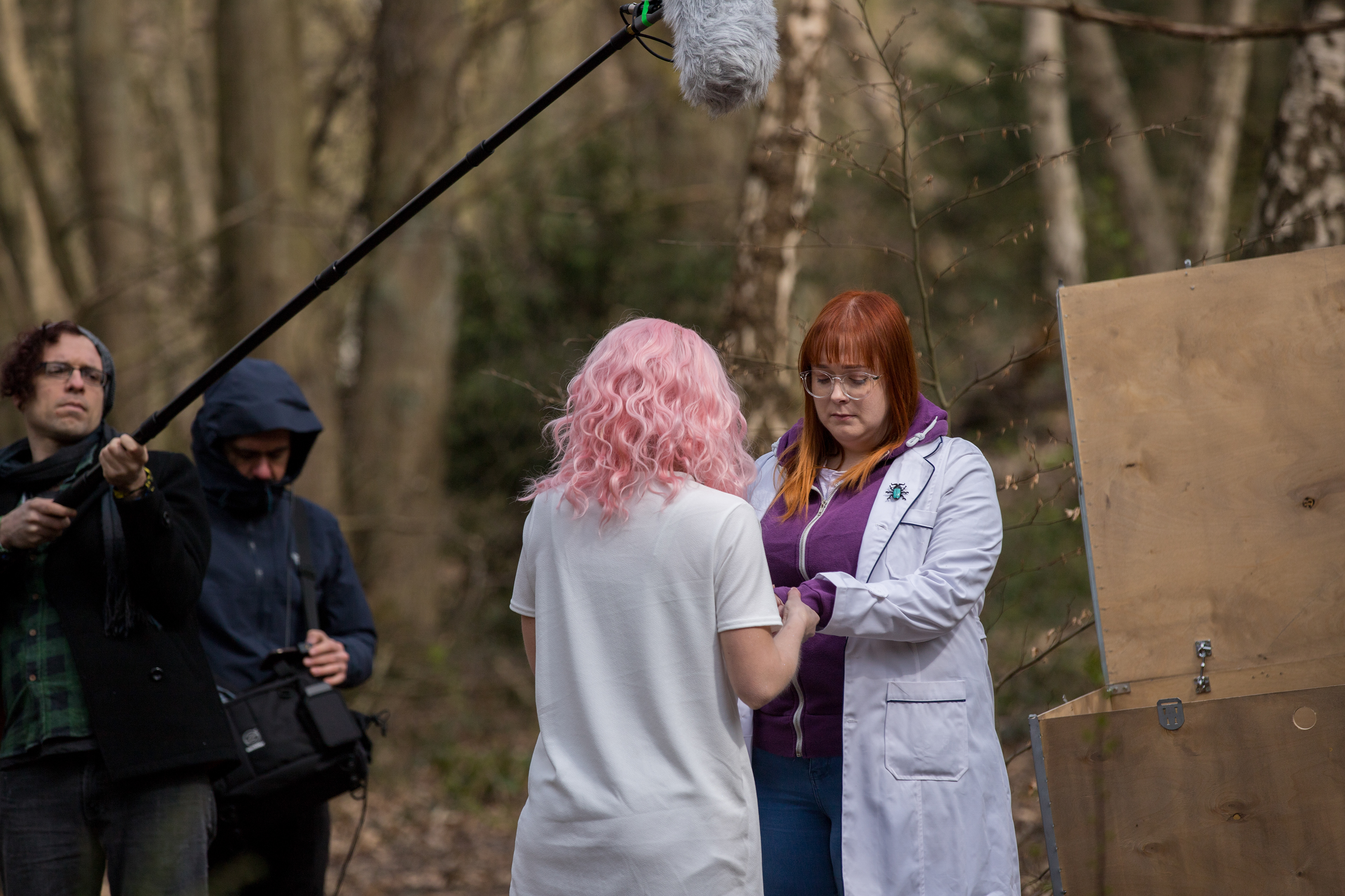Filming Lepidopterist. Photo credit: Richard Parker