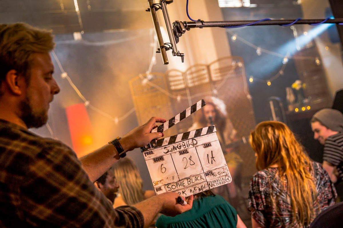 Filming Songbird. Photo Credit: Dave Mullany of Motion Click Productions