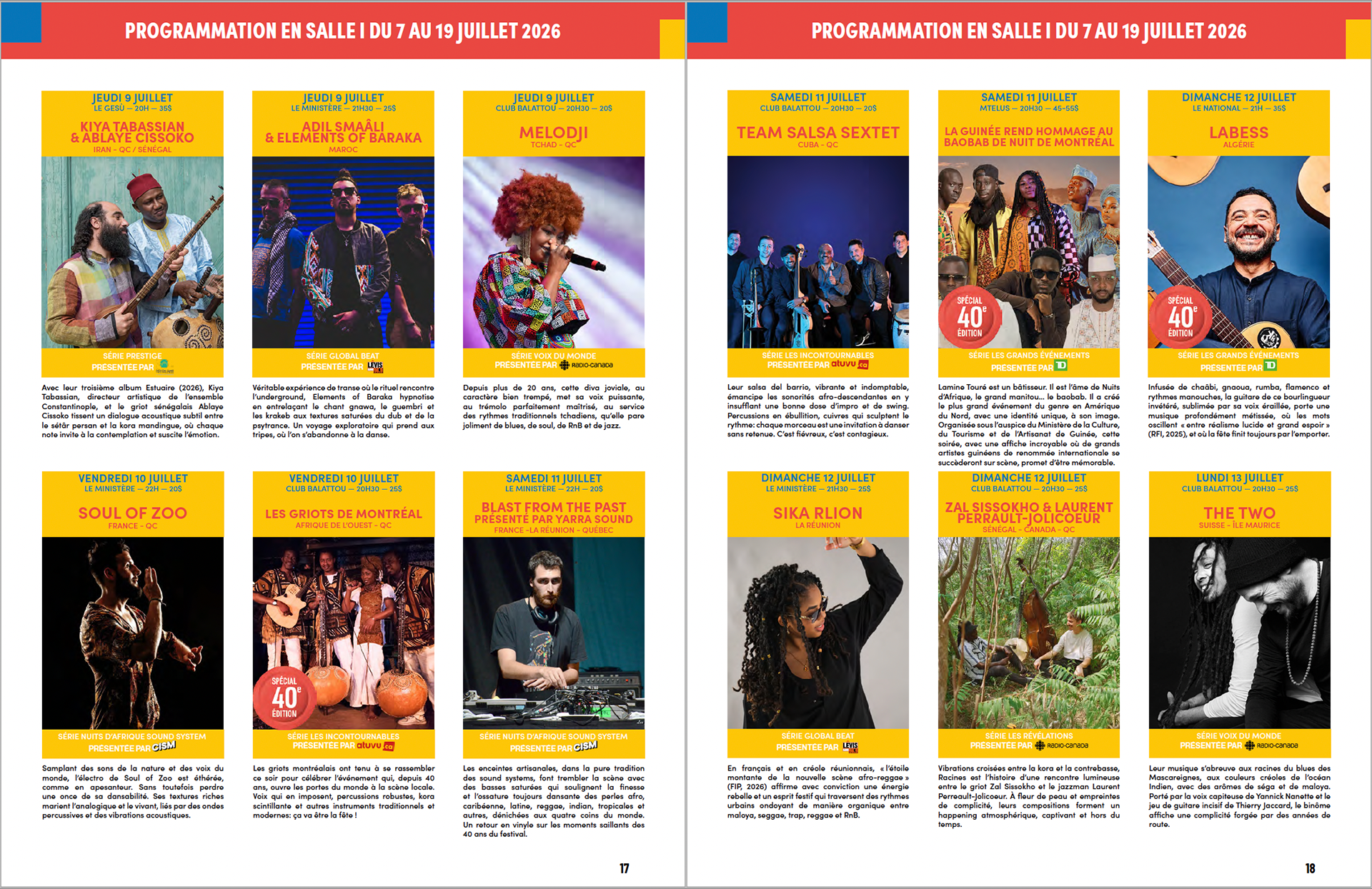 double page programmation dossier de presse