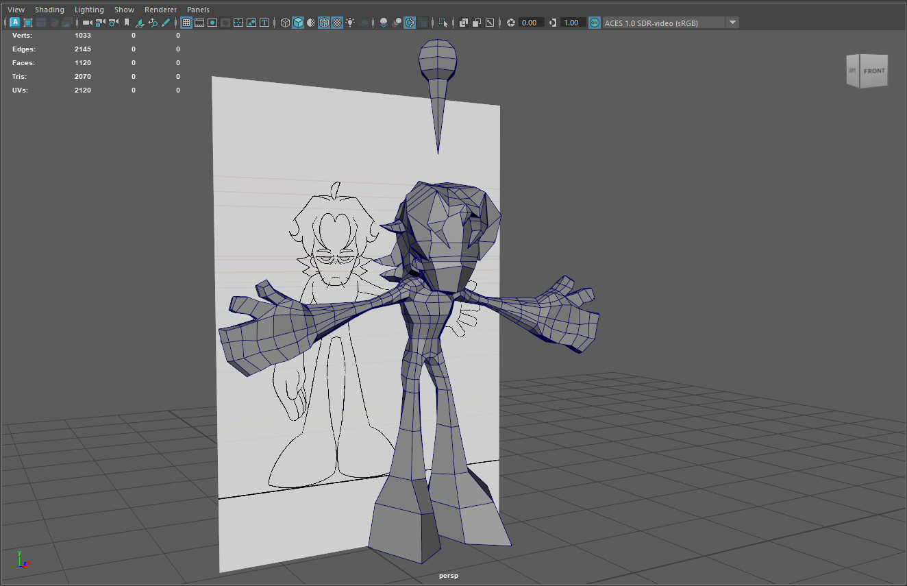 Protag Base Model from Concept Art