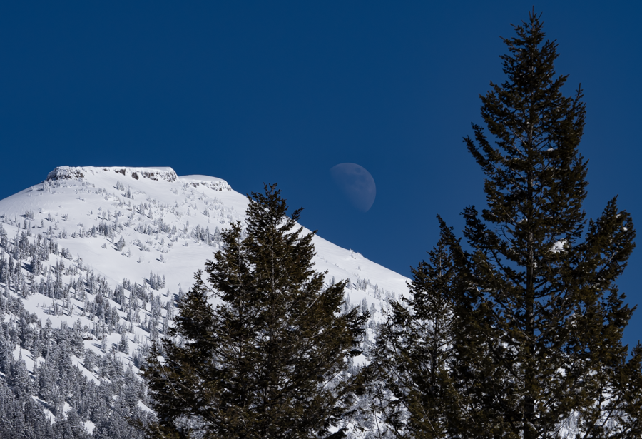 Translucent moonrise - Teton County, Idaho