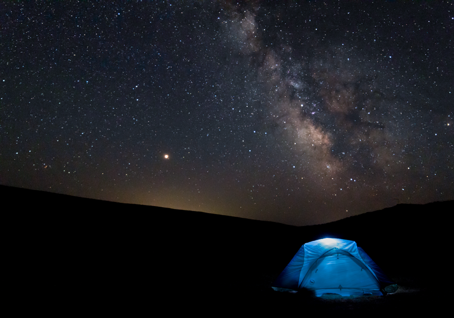 Camping under the Milky Way - Green River, Wyoming