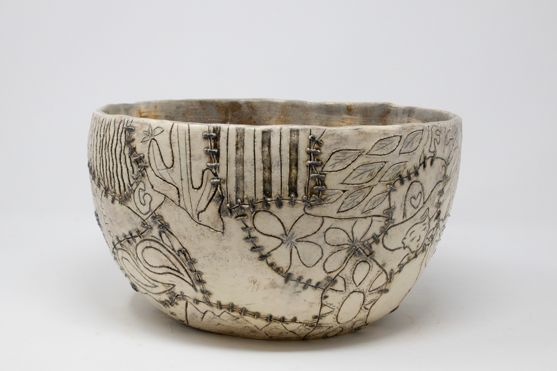 "Patches of Me", coil pot, 2021