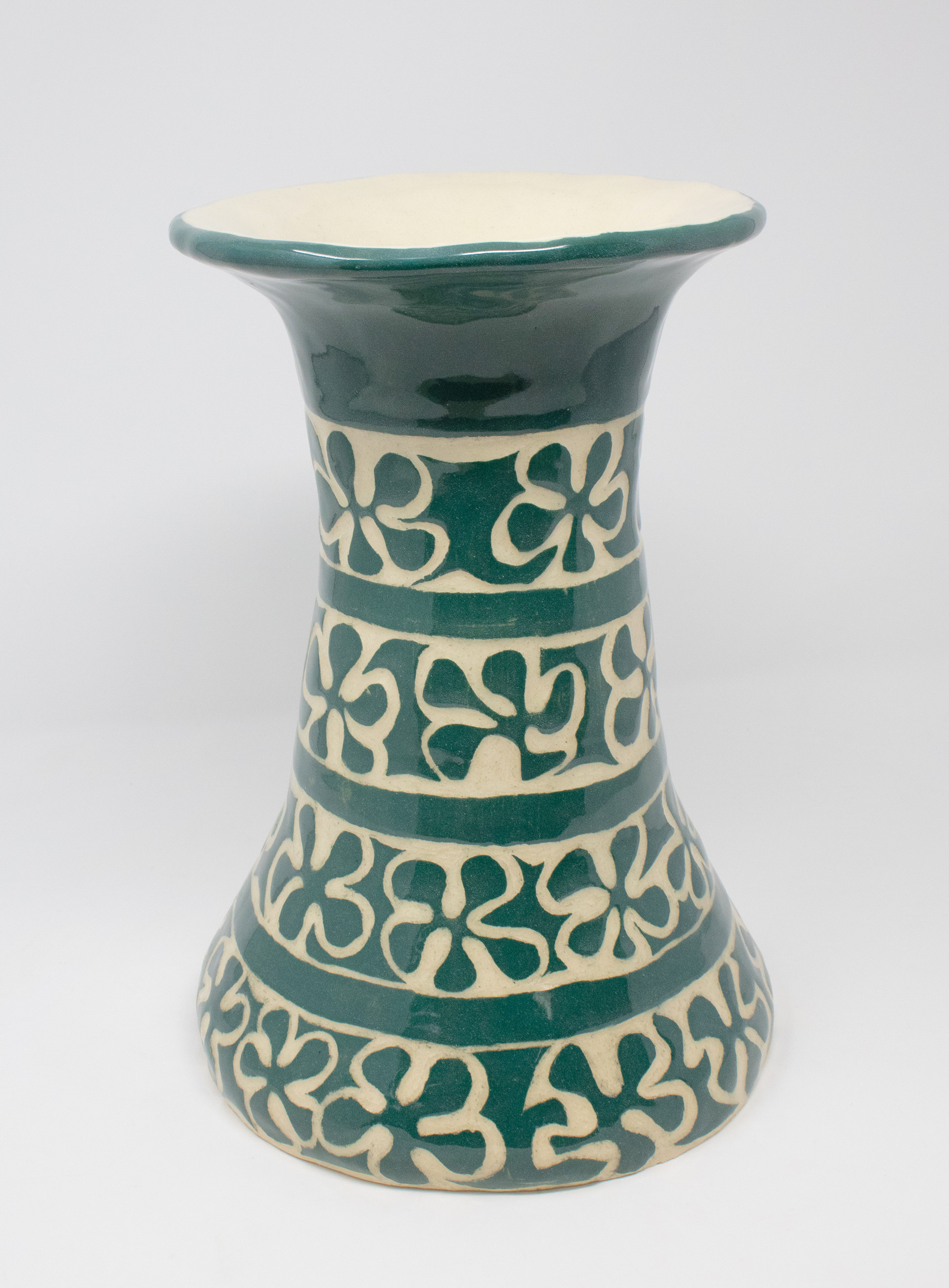 "Huipil vase", coil vase, 2021