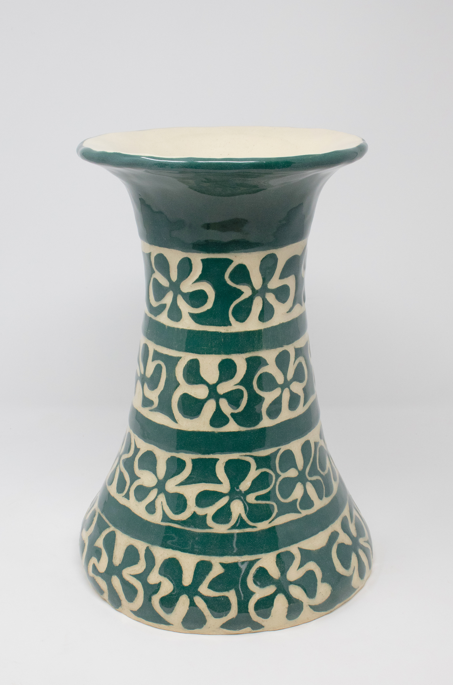 "Huipil vase", coil vase, 2021