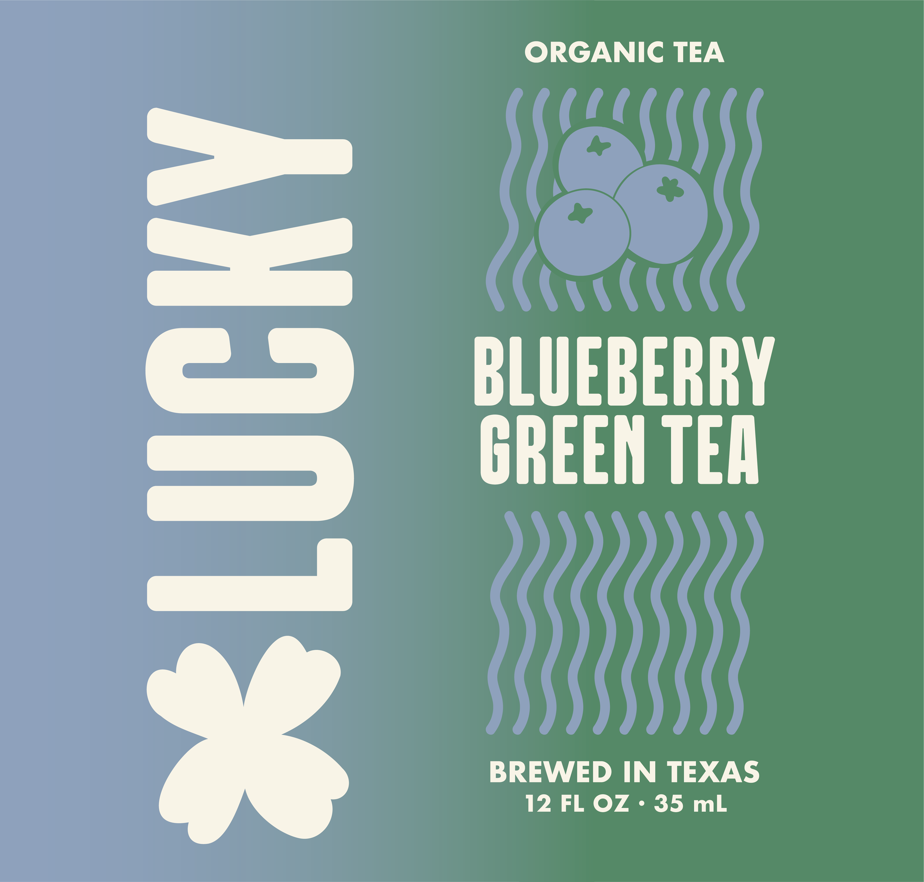 blueberry green tea can design