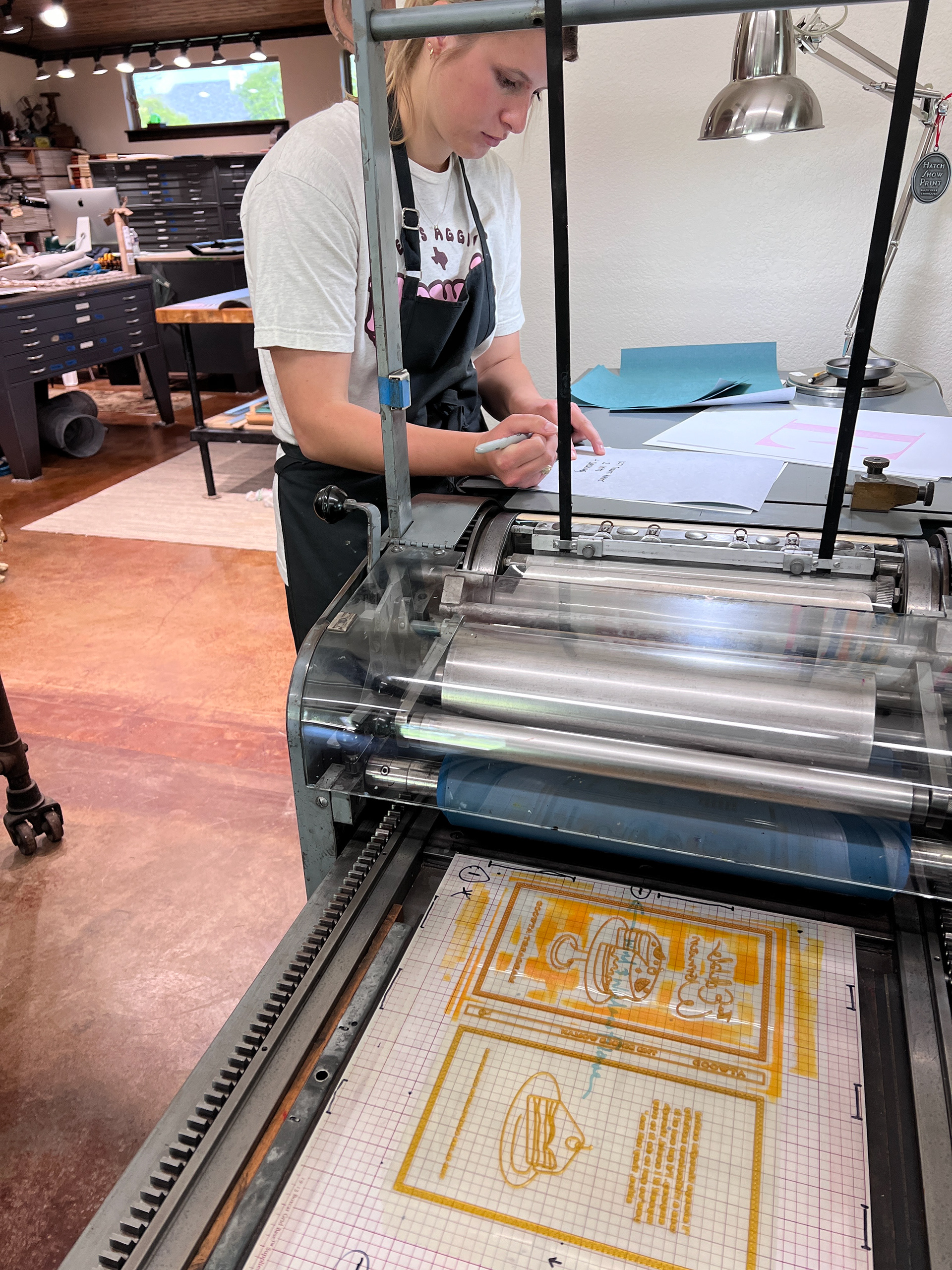 Notes between test prints