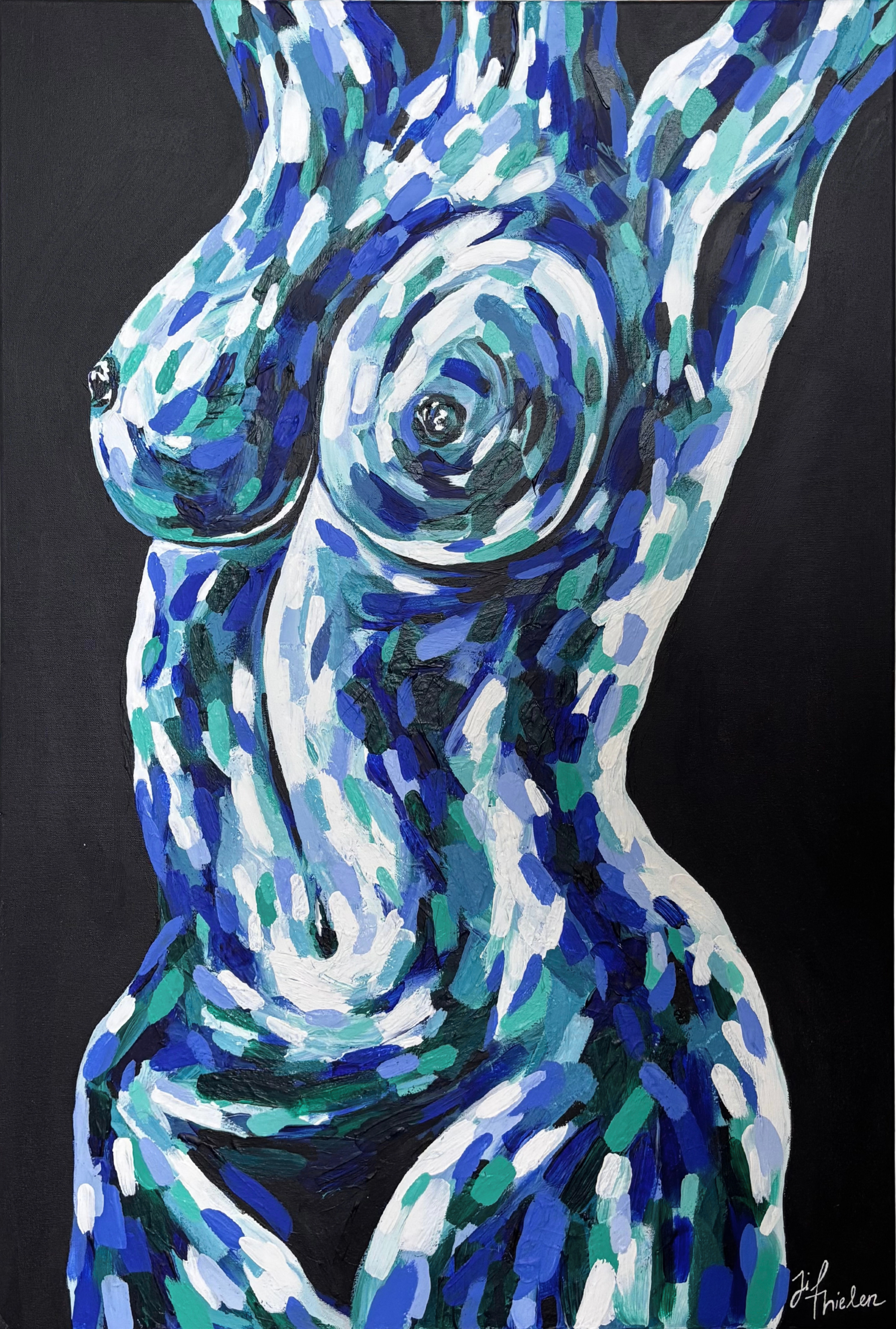 'Nyx'. Acrylic on canvas. 60 x 90cm