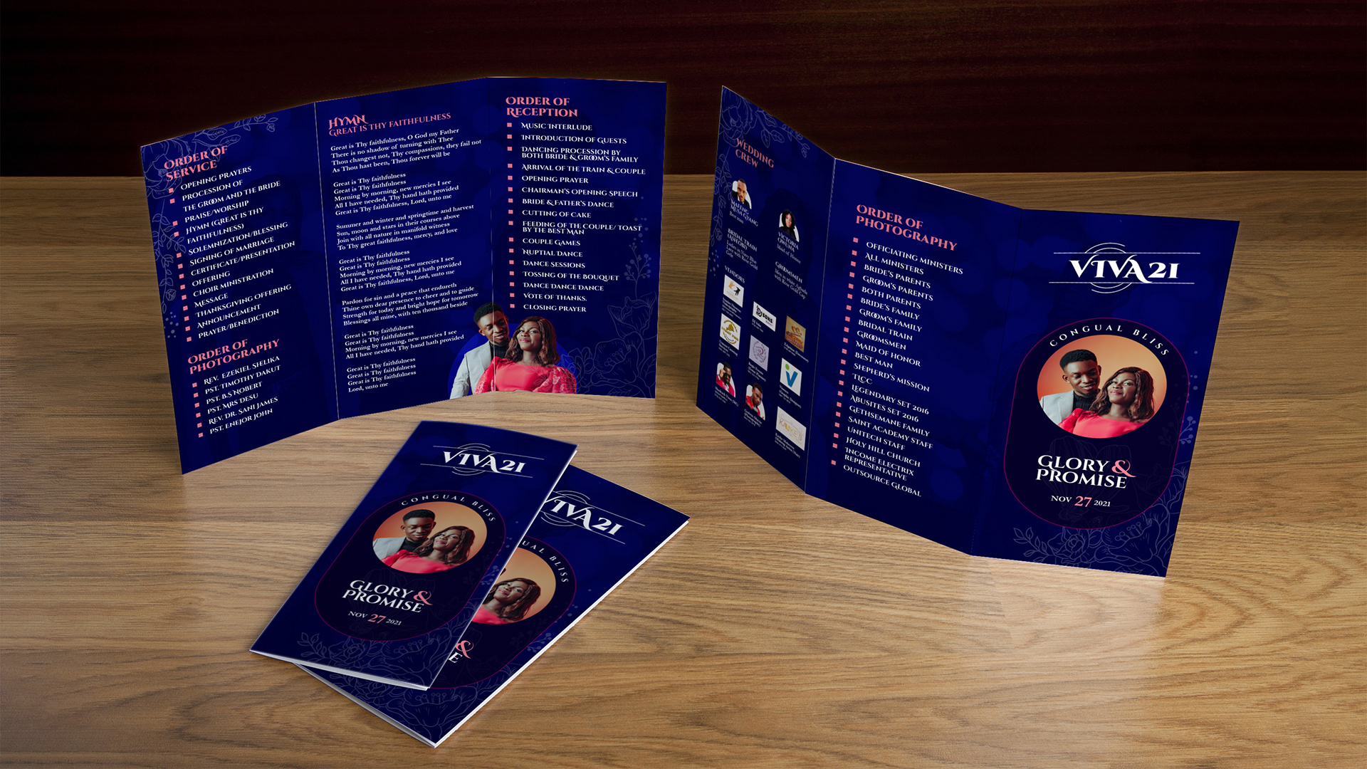 Trifold Brochure containing the Program of events