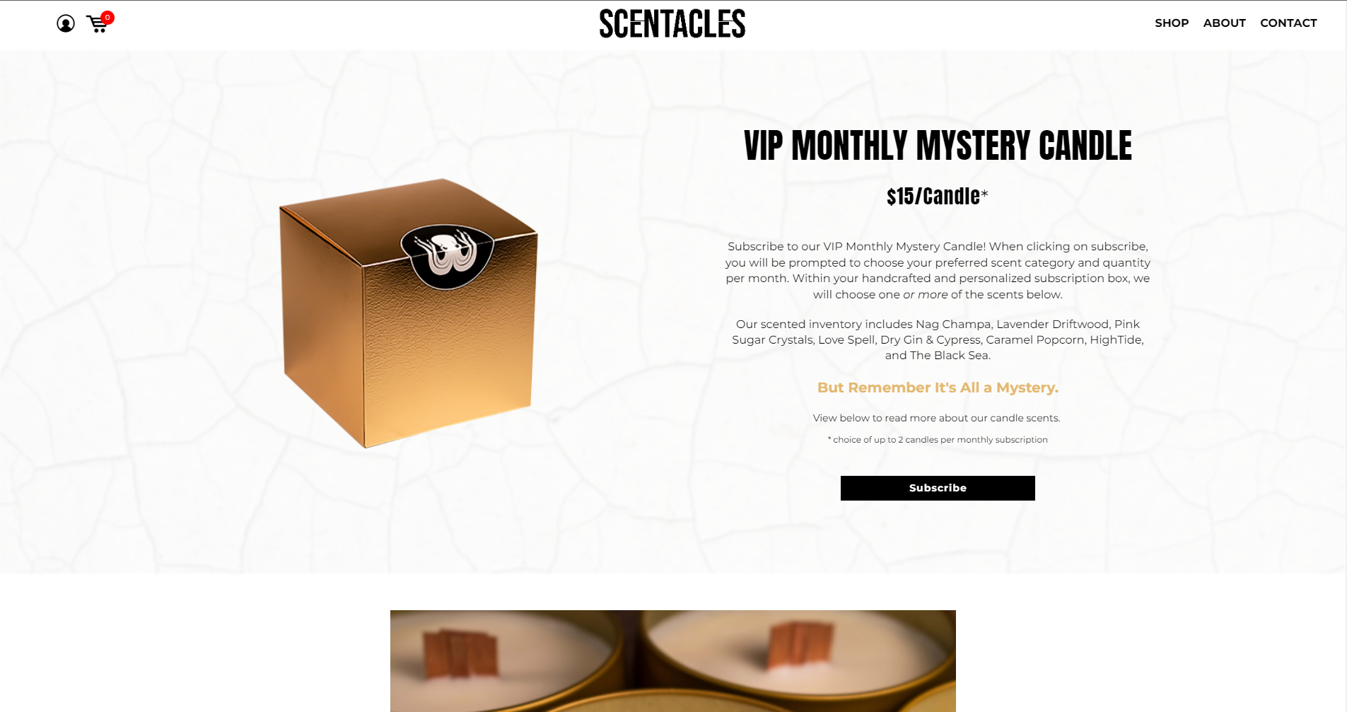 VIP Monthly Mystery Candle