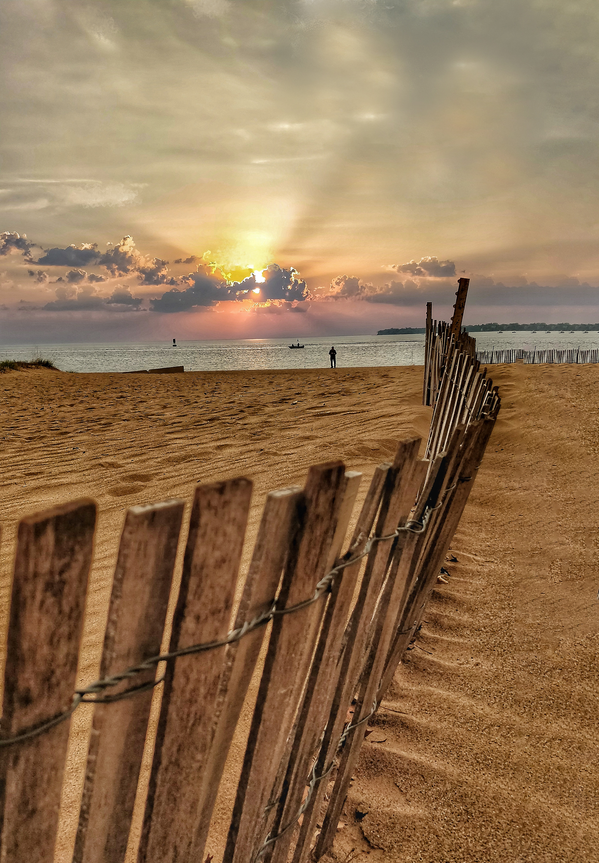 Beach Fence Sunrise A-1