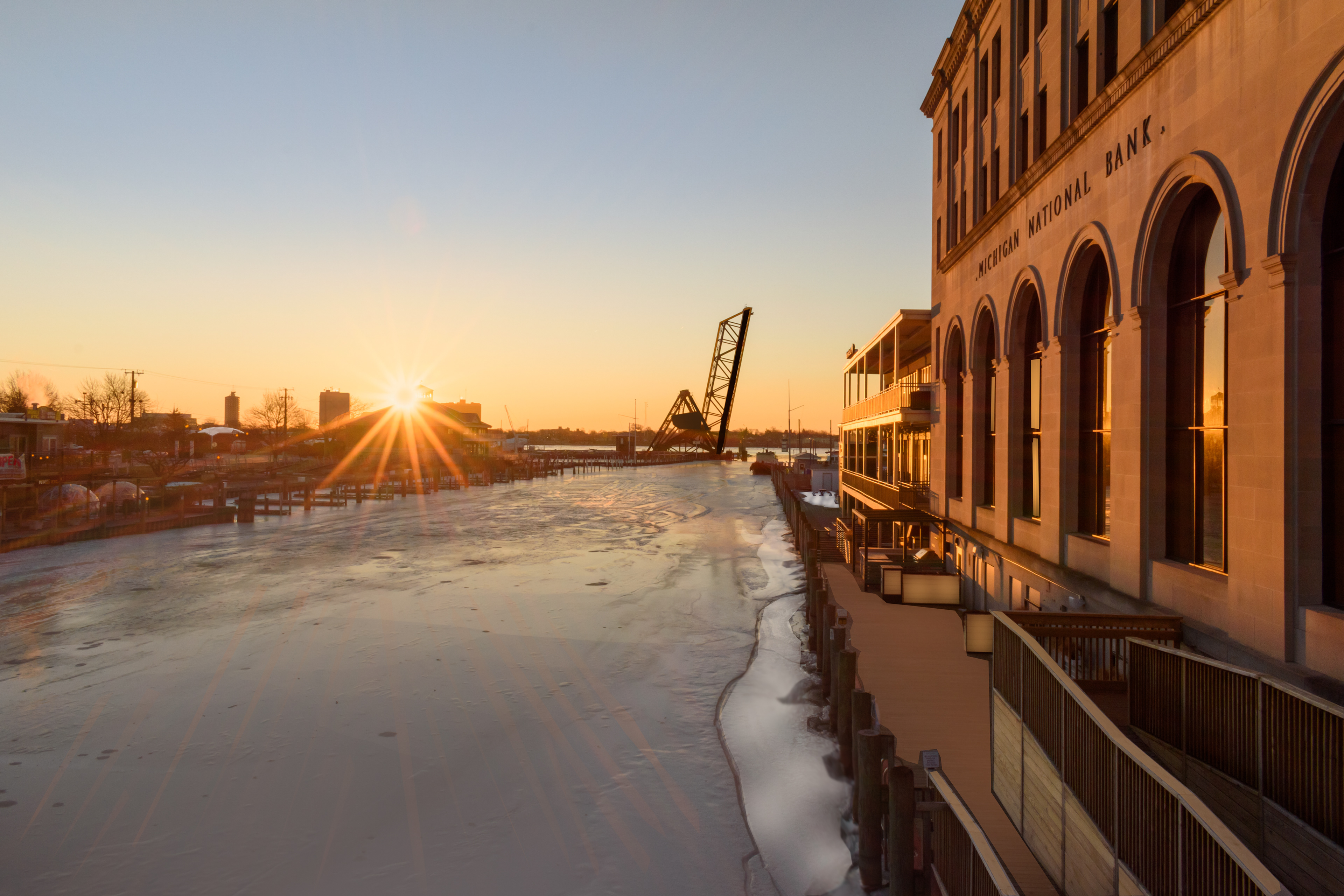 Port Huron Train Bridge Sunrise A-32