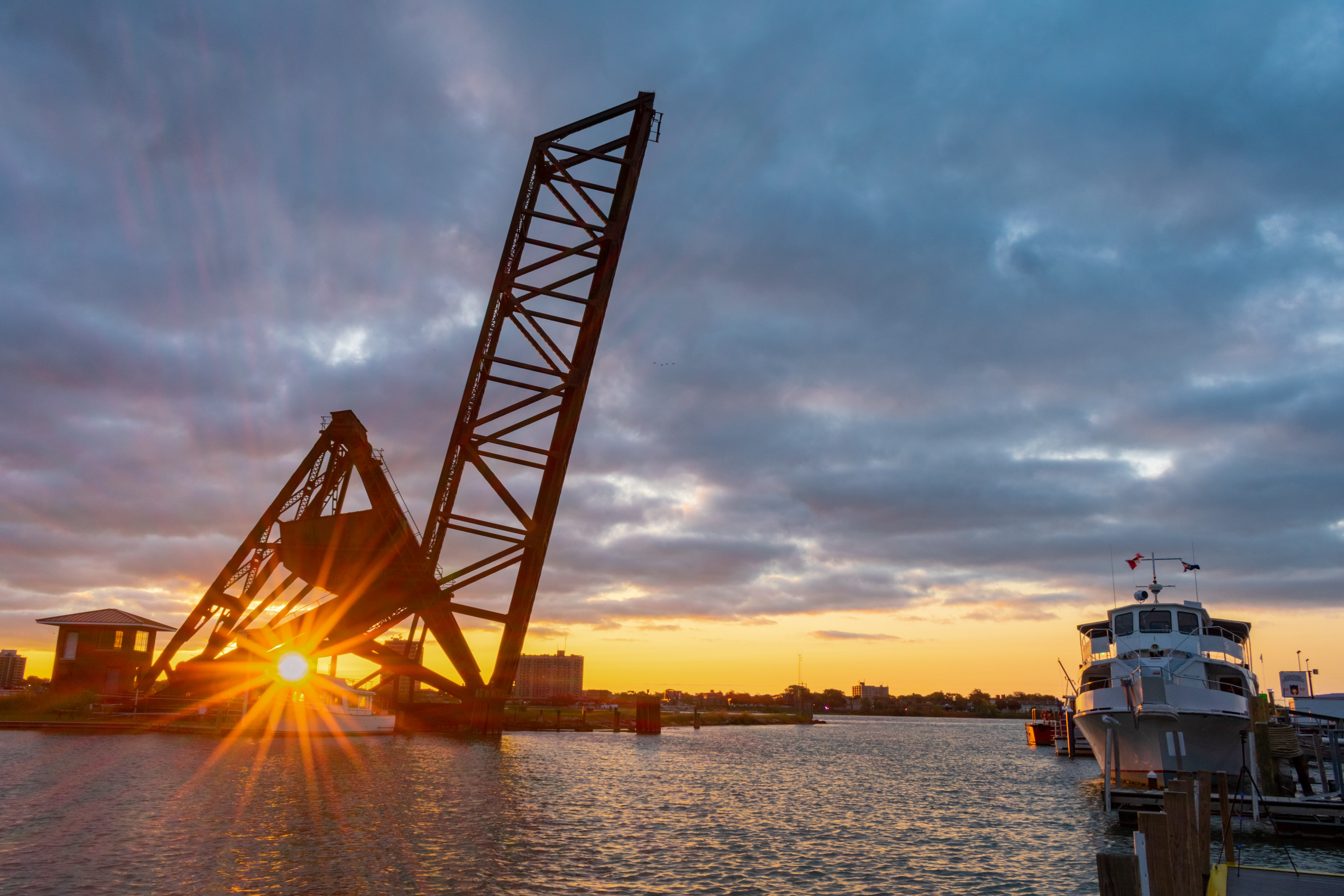 Port Huron Train Bridge Sunrise A-29