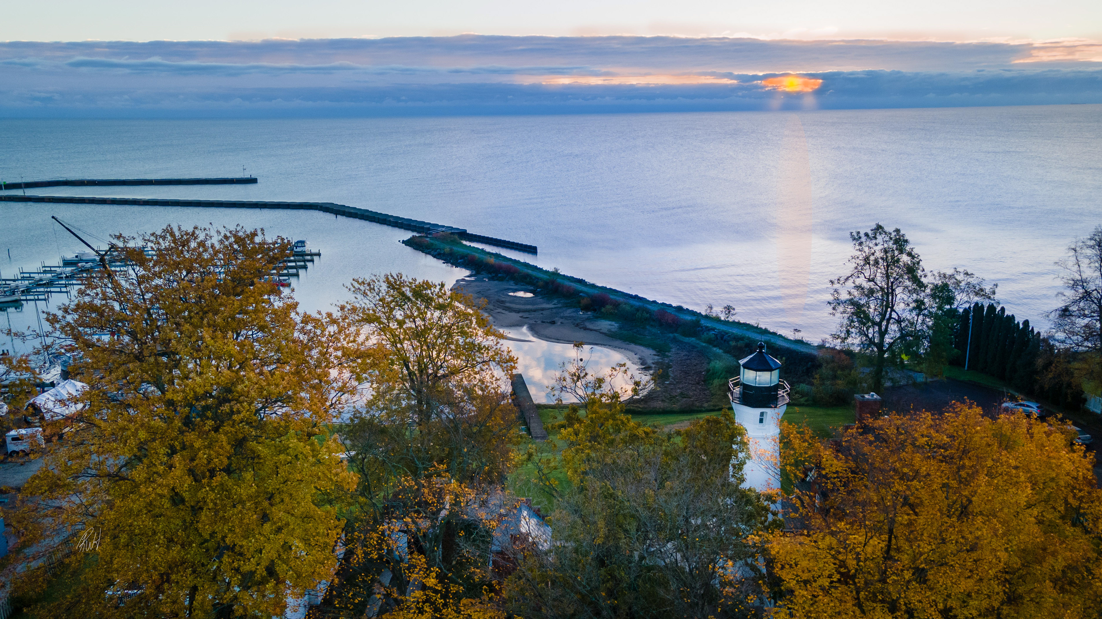 Port Sanilac Lighthouse Sunrise A-80