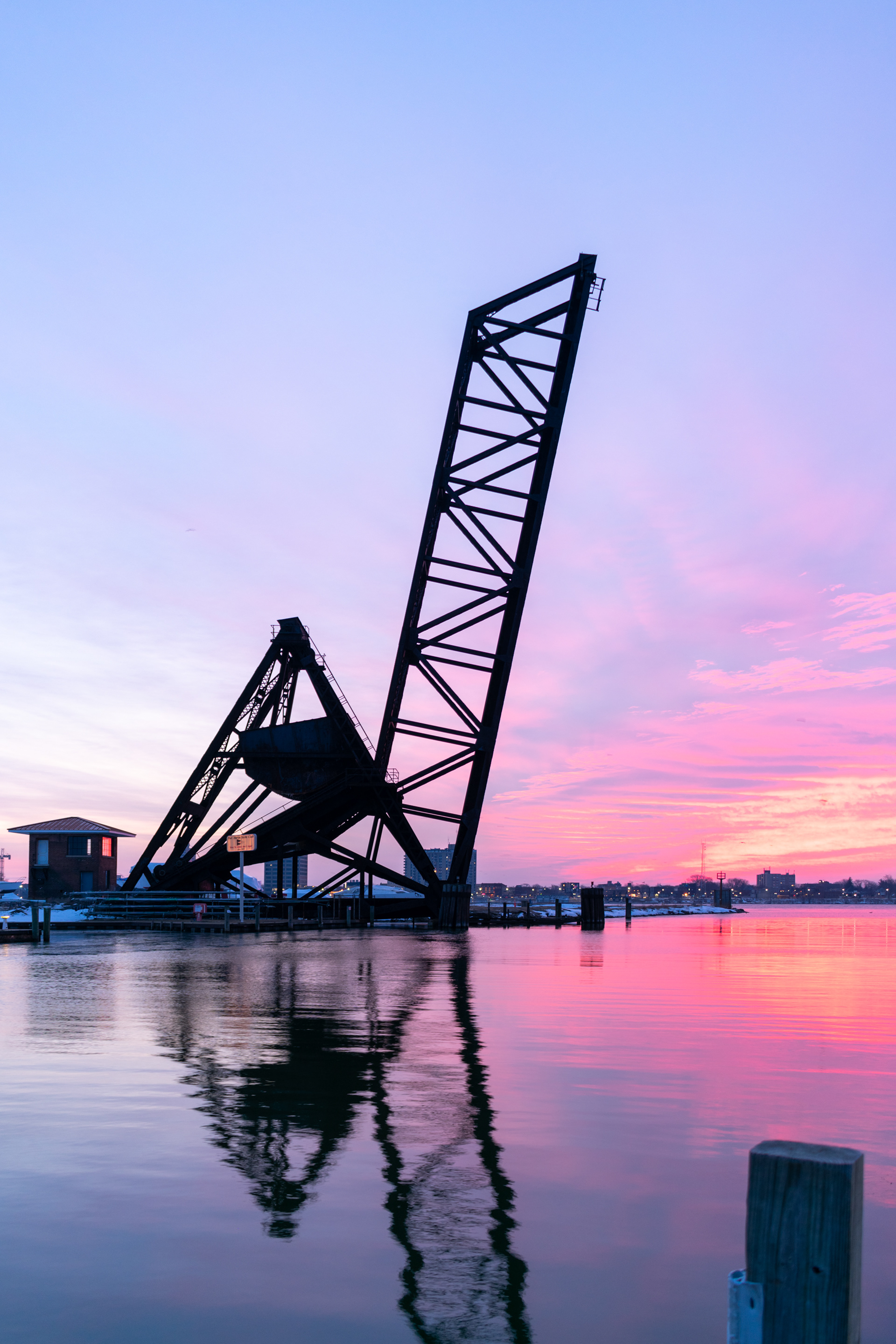 Port Huron Train Bridge Sunrise A-27