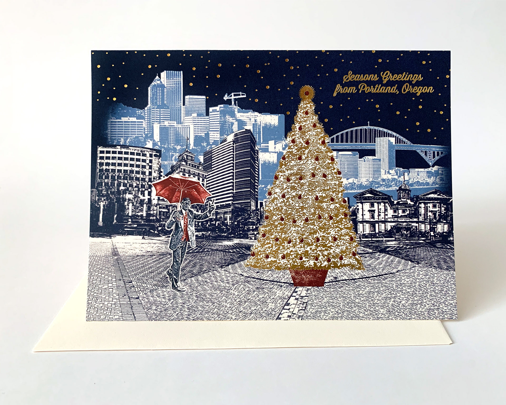 Portland, Oregon Holiday Notecard