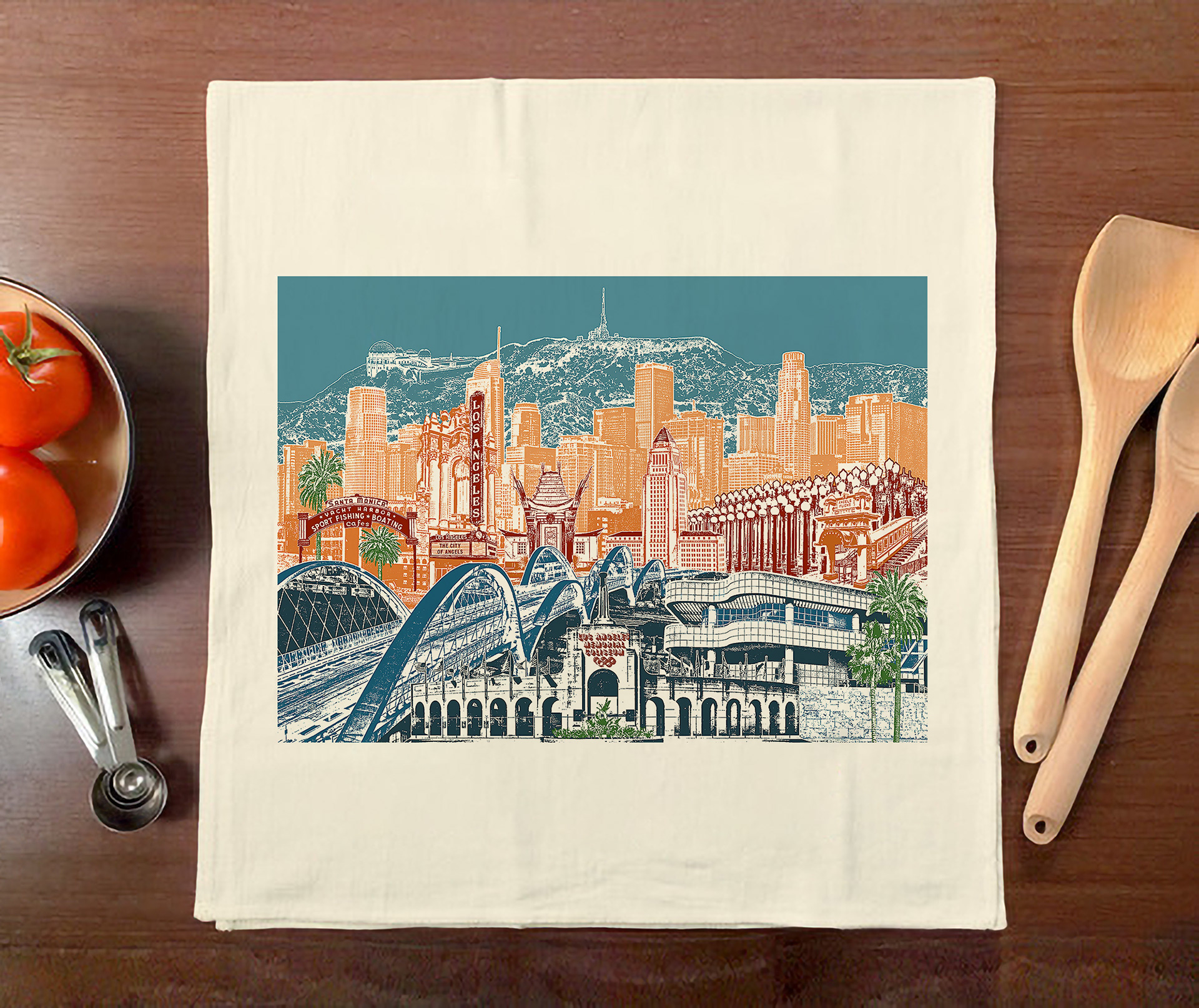 Los Angeles, CA Tea Towel