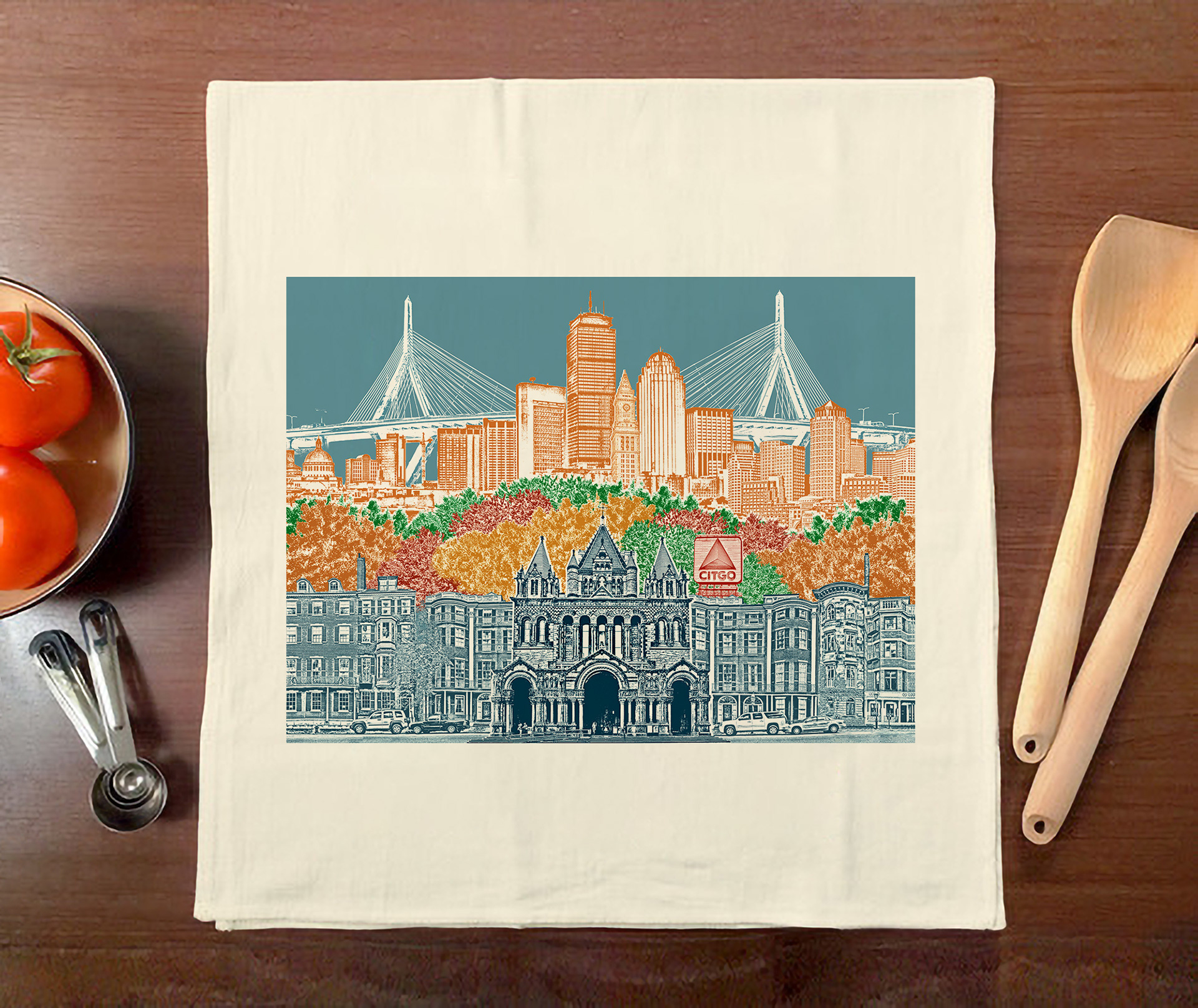 Boston, MA Tea Towel