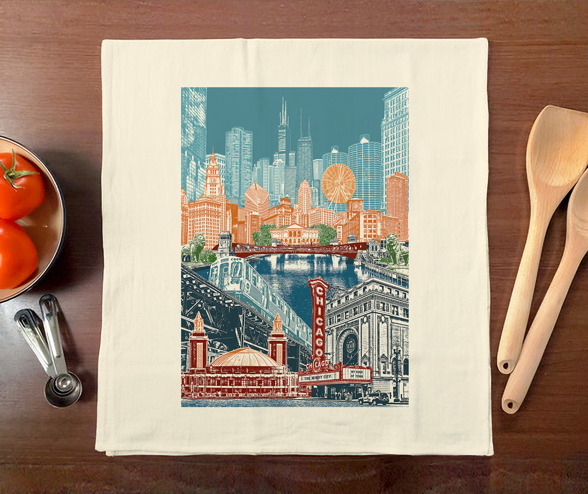 Chicago, IL Tea Towel