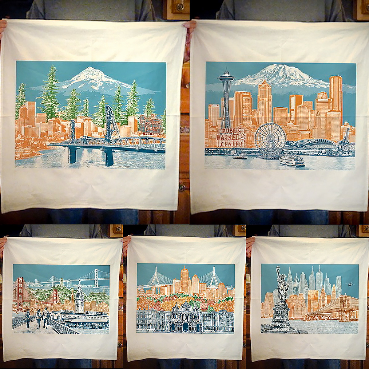 Urban Collage Towels