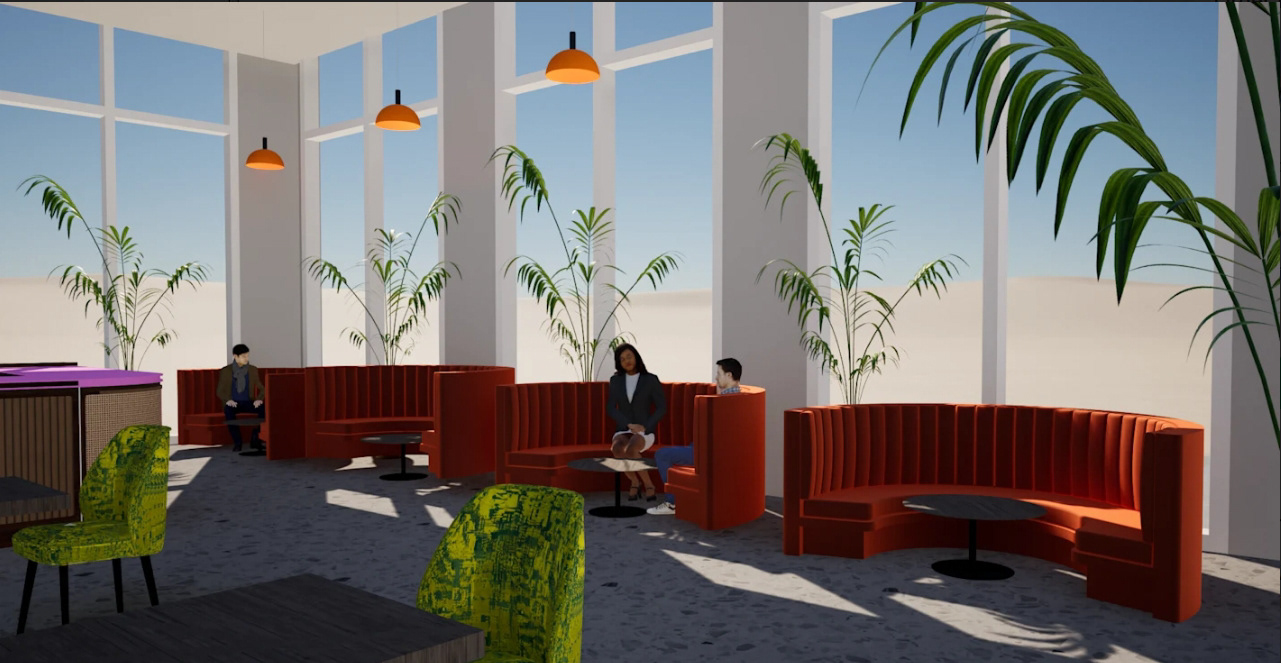 CAFE BOOTHS RENDER