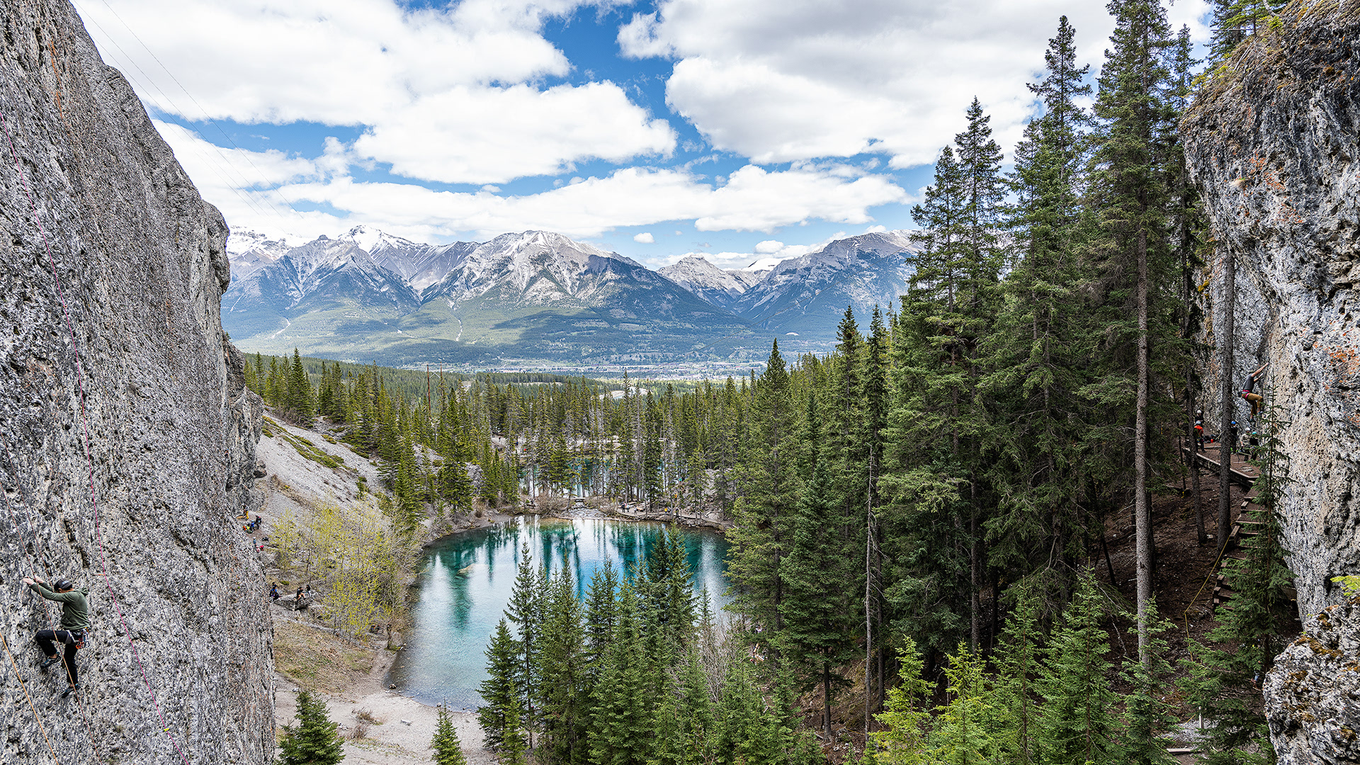 View from Grassi Lakes Crag, Canmore area, Alberta