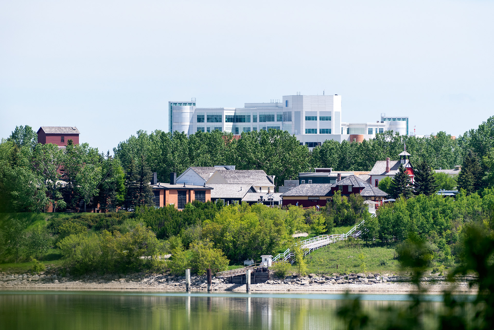 Heritage Park, Rockyview General Hospital, Glenmore Reservoir, Elbow River, Calgary, Alberta