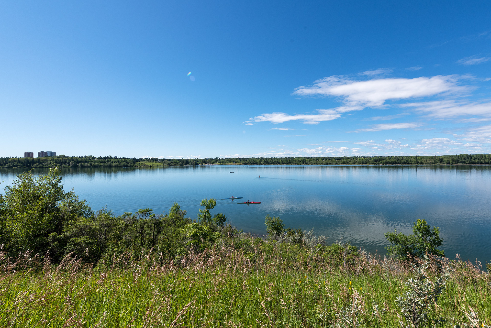 View of the Glenmore Reservoir from North Glenmore Park