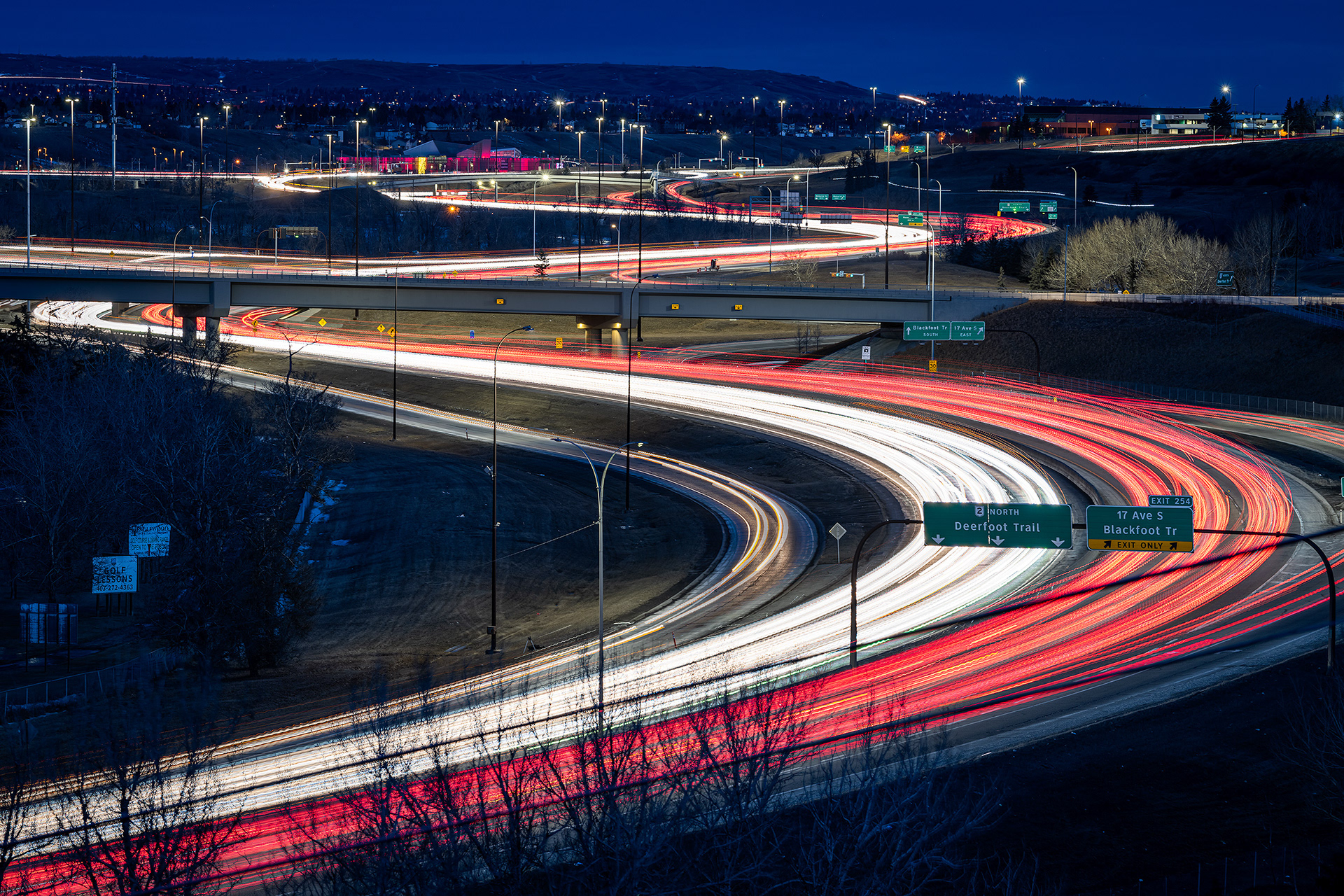 Early daily commute from near Valleyview Park, Calgary, AB