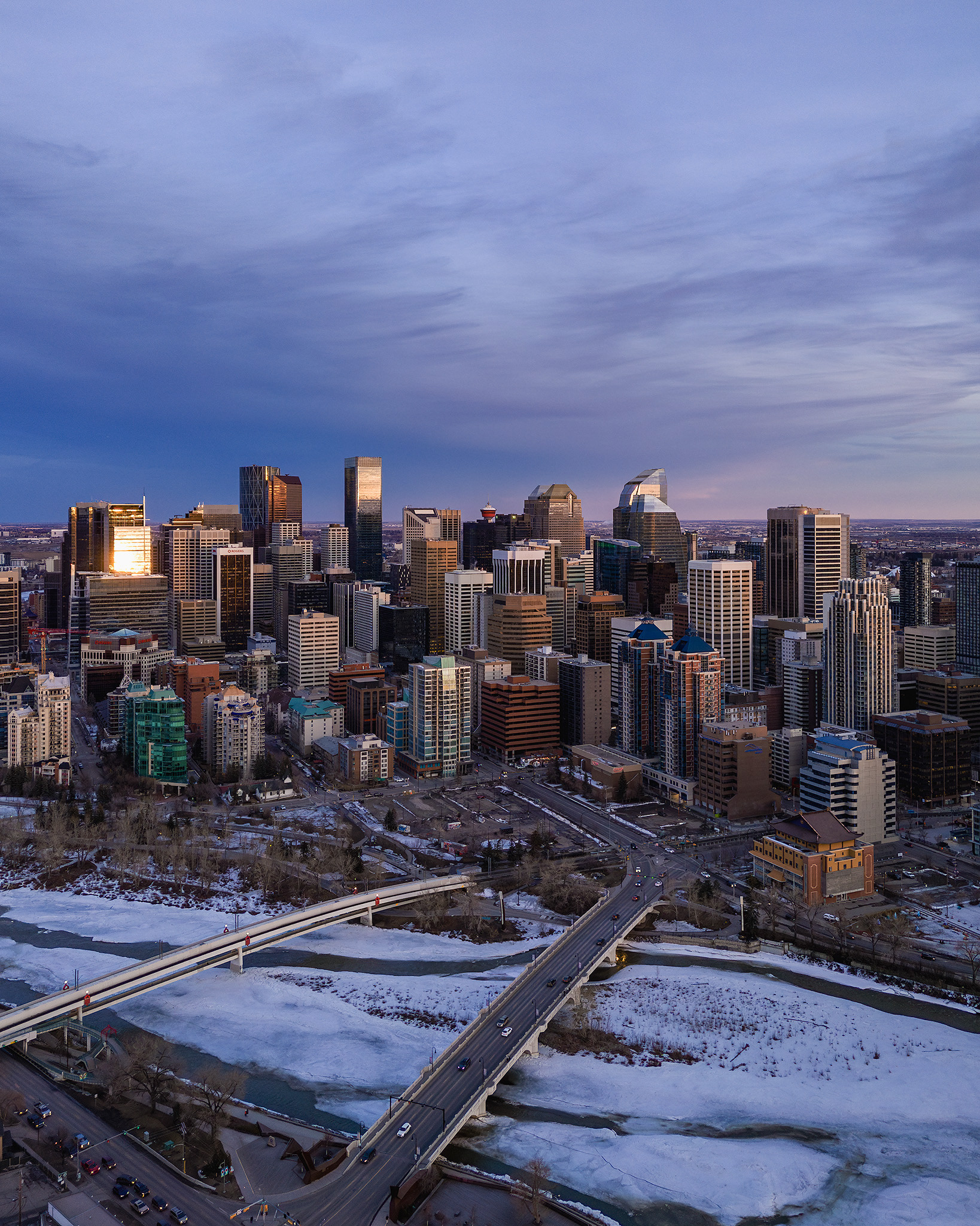 Photo of a portion of the Downtown Calgary skyline from near Hillhurst, Calgary, AB - March 15th