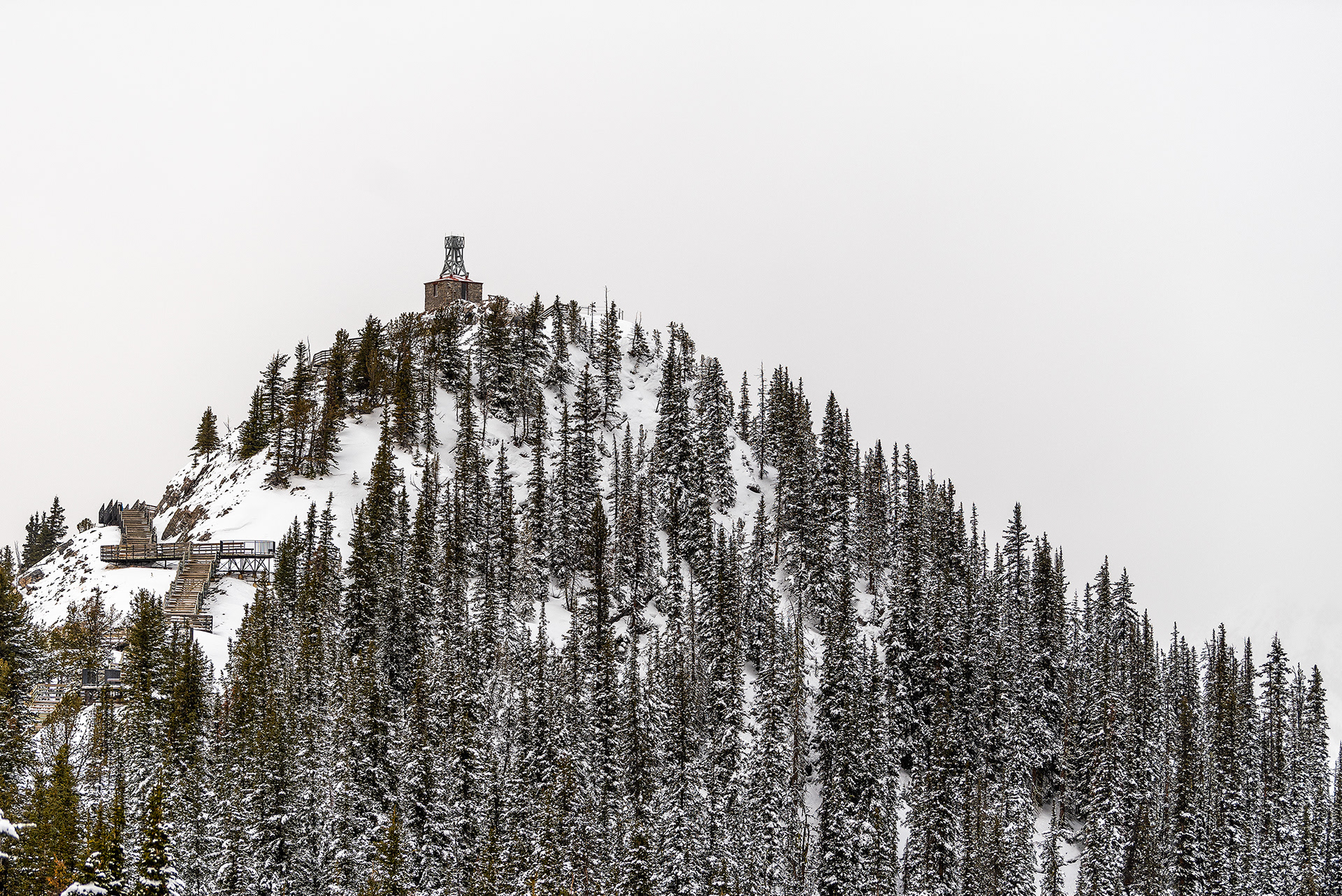 A view from the Sulphur Mountain hiking trail in Banff National Park