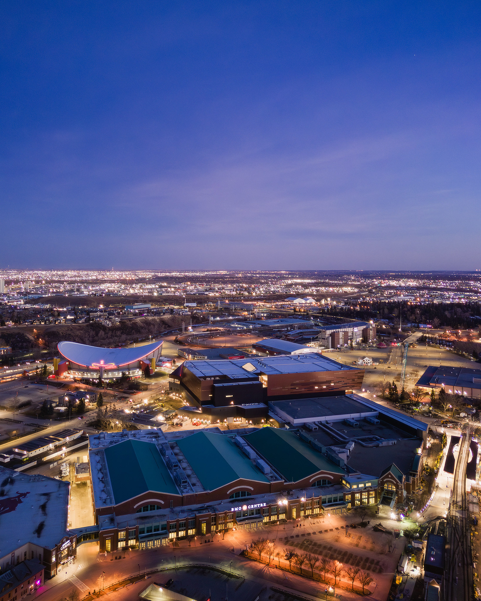 A photo of the Calgary Stampede from near East Village, Calgary, AB - March 17th