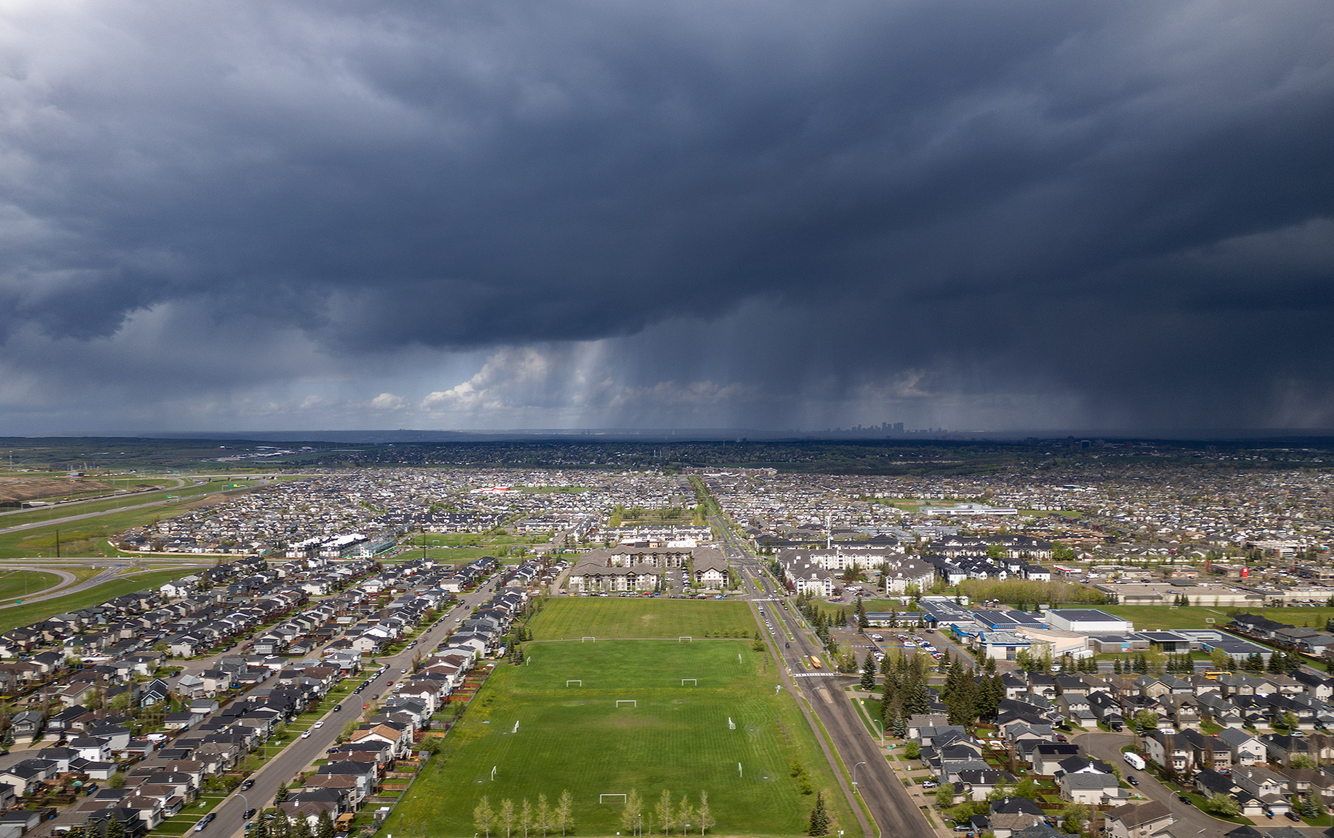 A photo depicting what it was like (weather-wise) to live in Calgary during the month of May, 2024, Bridlewood, Calgary, AB - May 24th