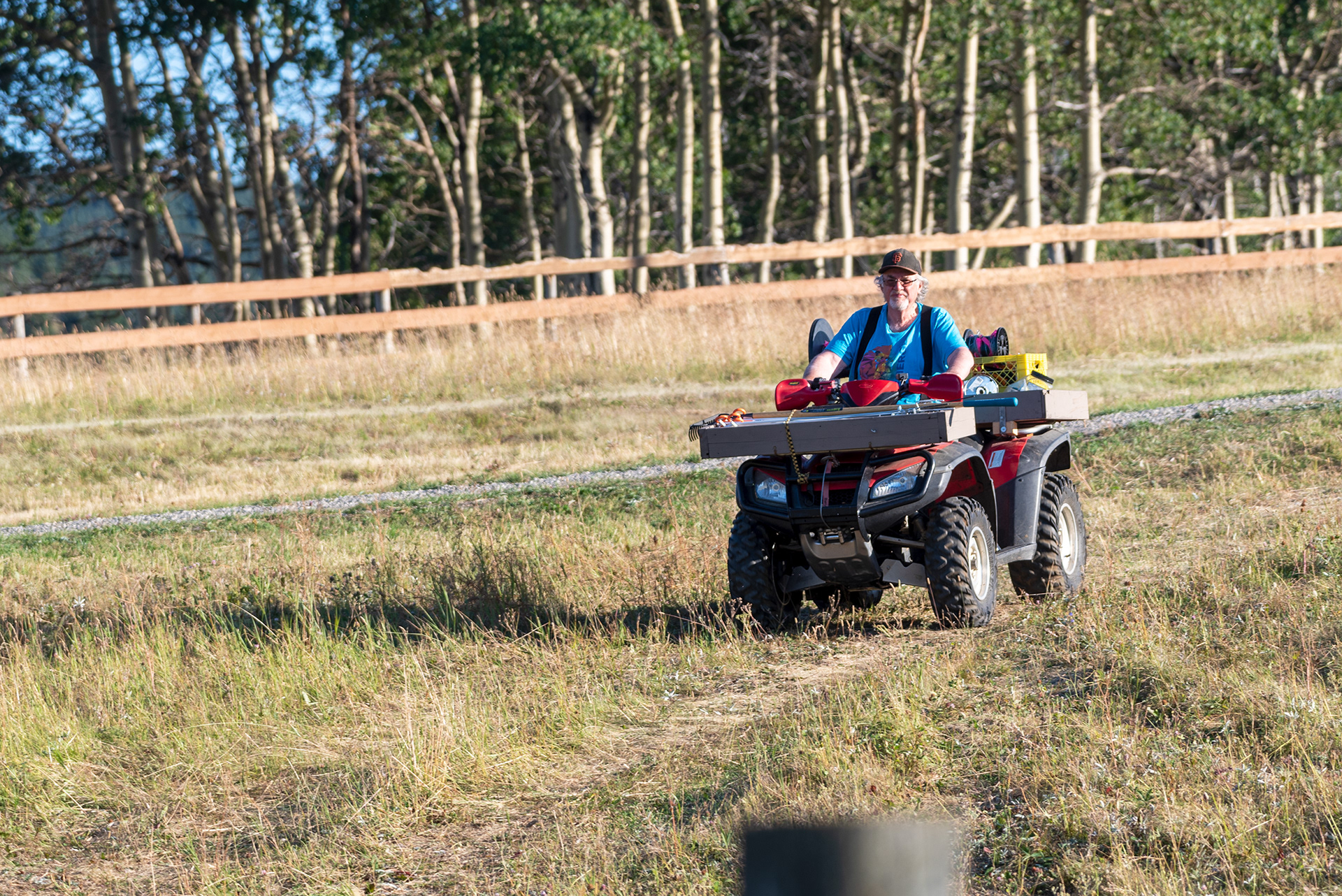 Ron riding the quad